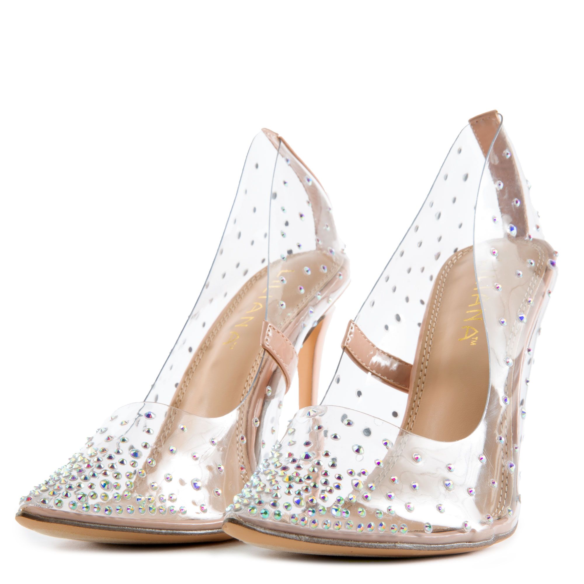 pointy toe clear heels