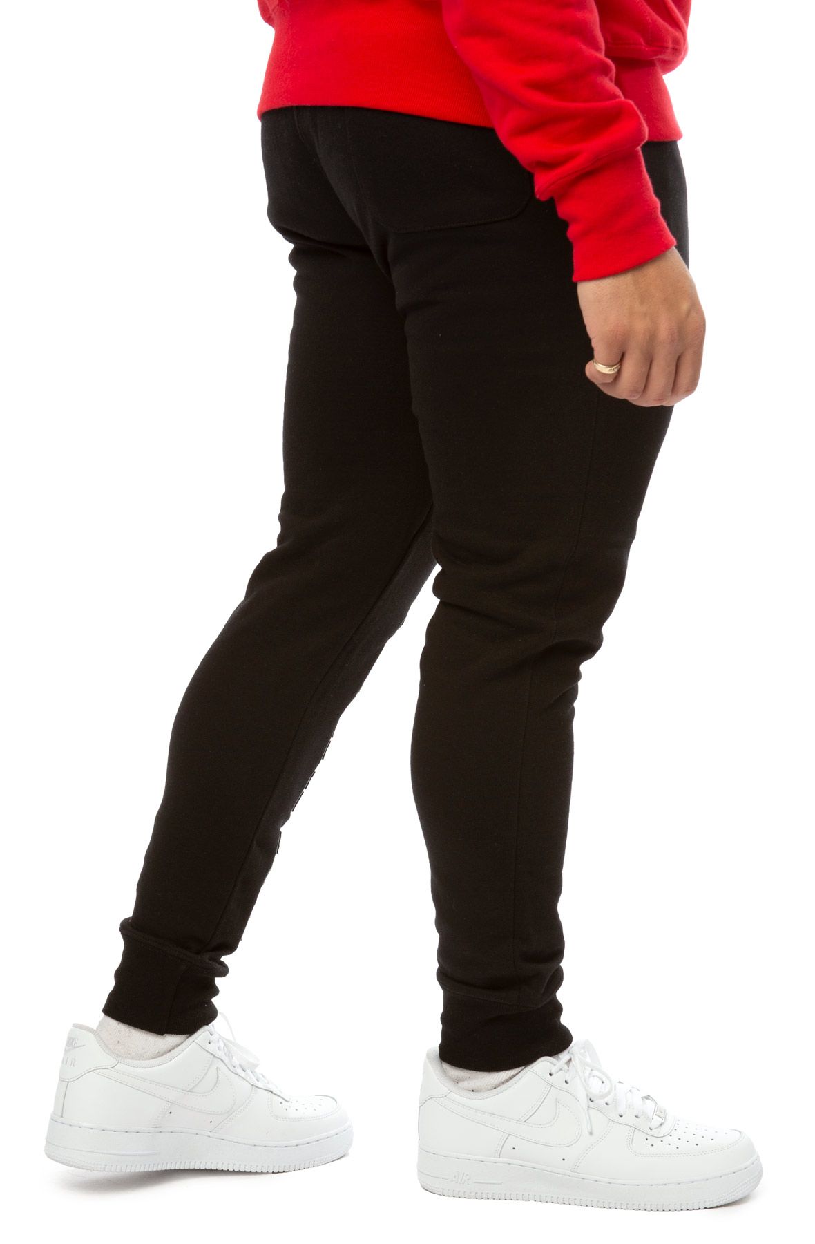 champion reverse weave black jogger sweatpants