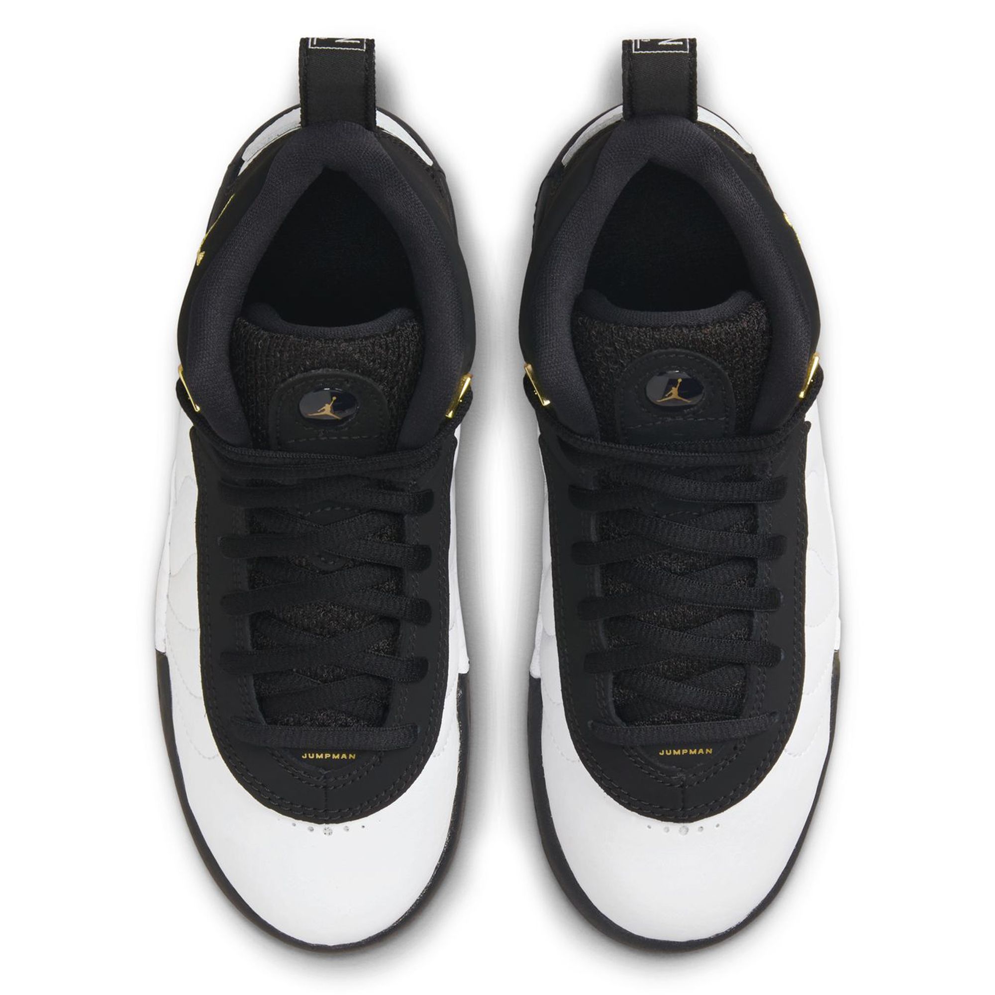 jordan jumpman pro black white metallic gold