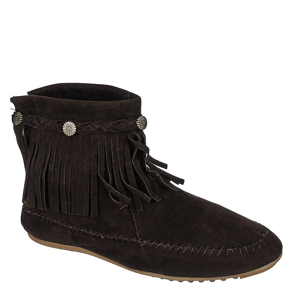 NATURE BREEZE Fringe Ankle Boot Cherokee-01 CHEROKEE-01/BROWN - Shiekh