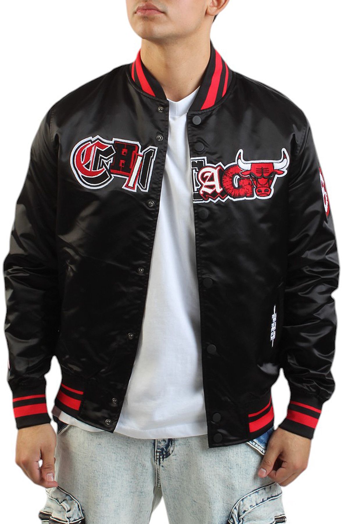 PORT AUTHORITY CASINO スタジャン 2XL PRO STANDARD NBA CHICAGO BULLS CITY RANSOM SATIN JACKET