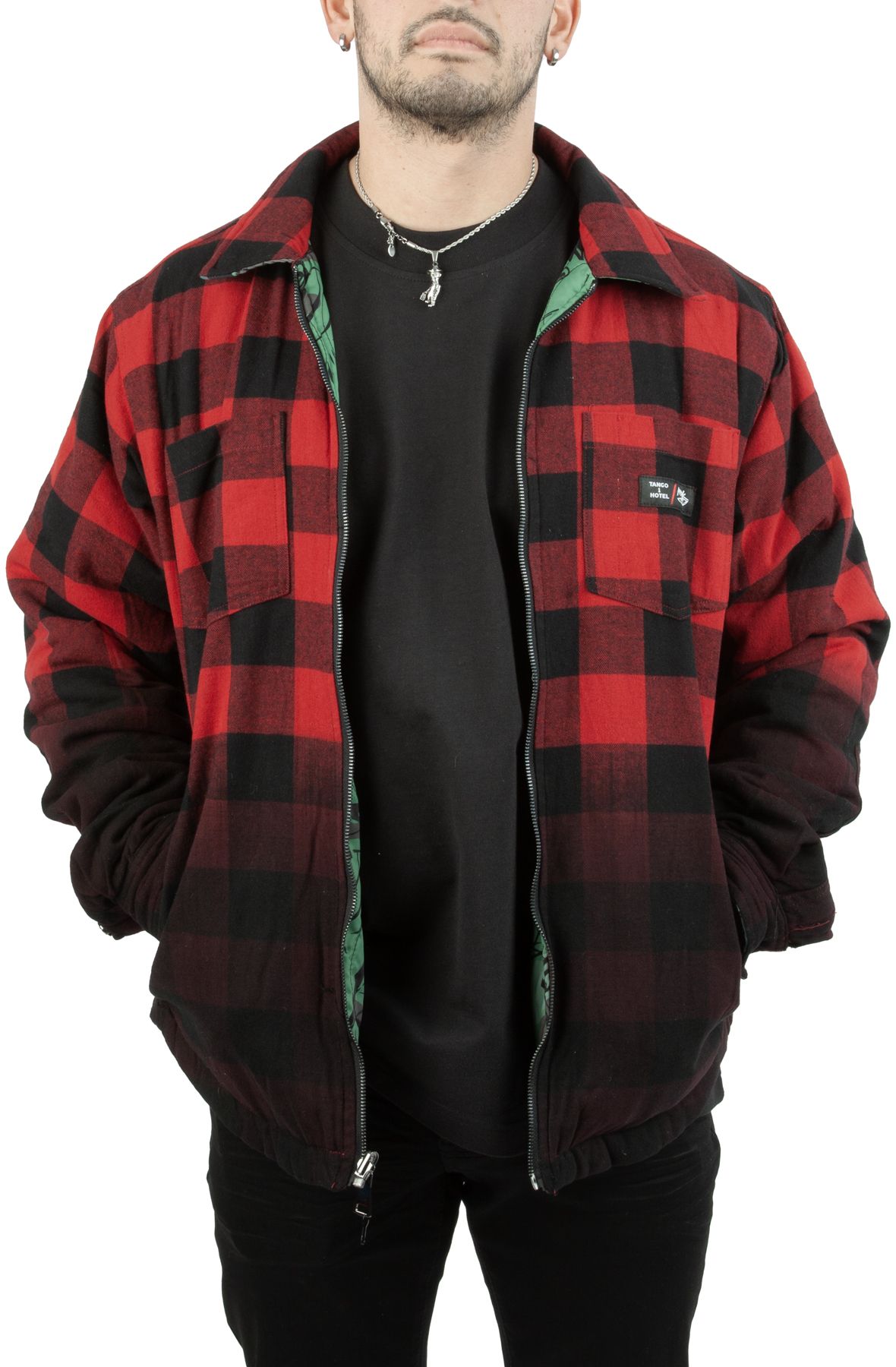 Momotaro Jeans Flannel Shirt Men's Herringbone Twill Buffalo