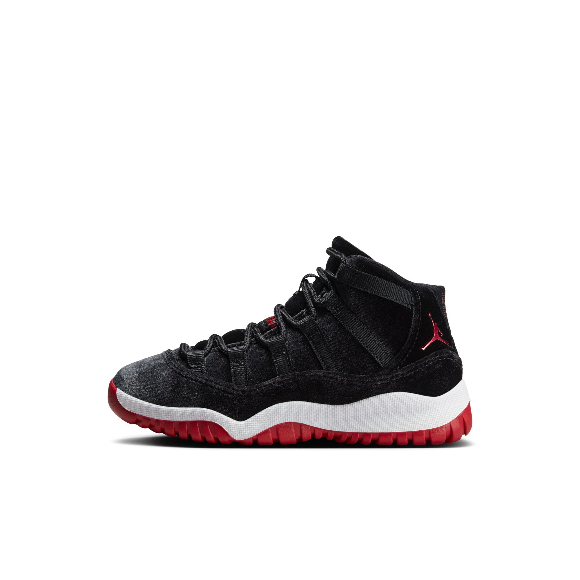 Jordan 11 Retro Bred Velvet Black Gym Red White