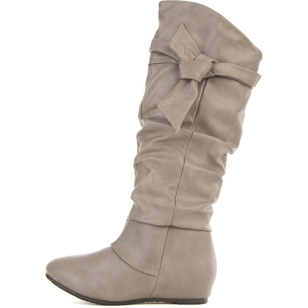 Womens grey hotsell mid calf boots