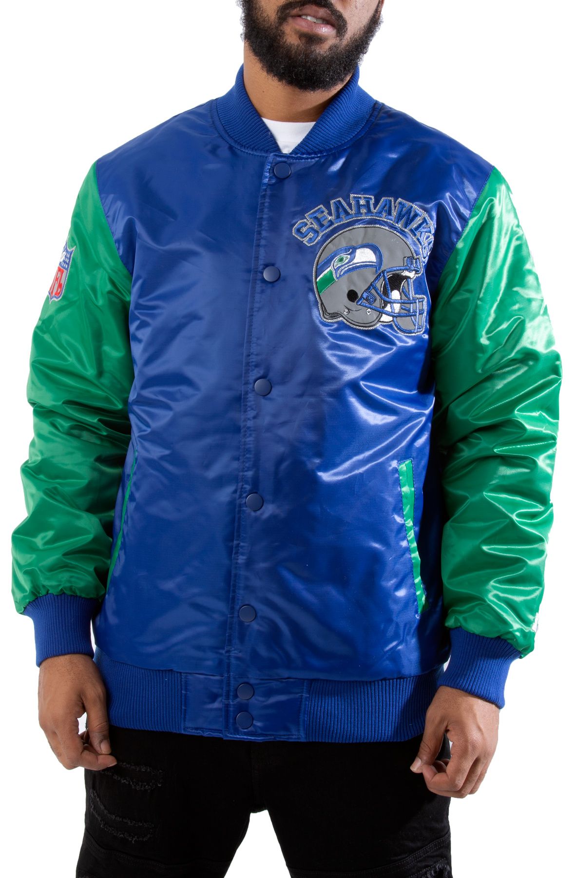 STARTER Seattle SeaHawks NFL Jacket LS1L0450-SSE - Shiekh