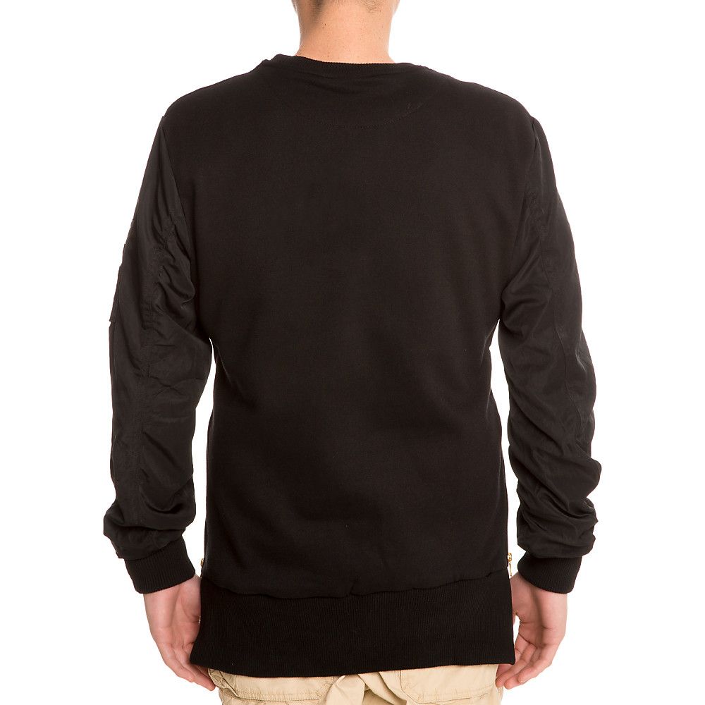 KROME Sweater with Side Zipper KR-6677/BLK - Shiekh