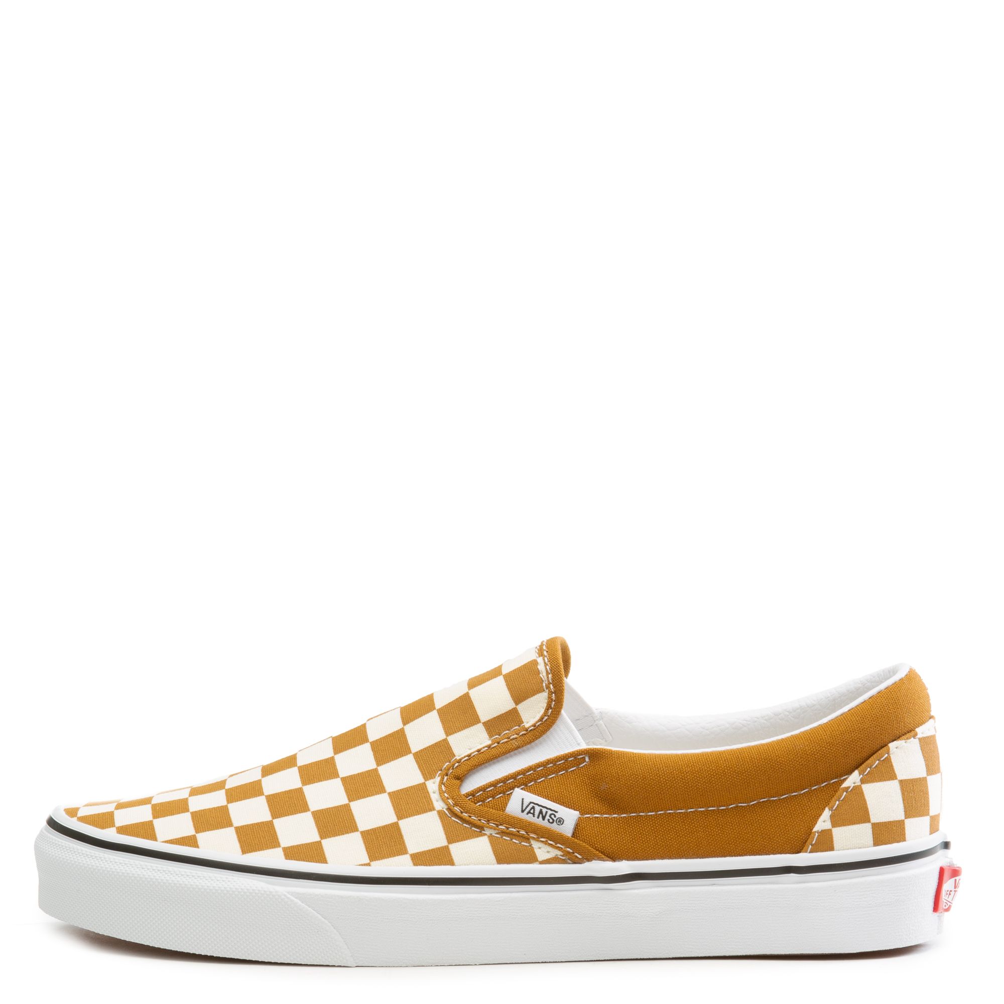 VANS Yellow & White Checkered Slip On Sneakers Kids US Size 7