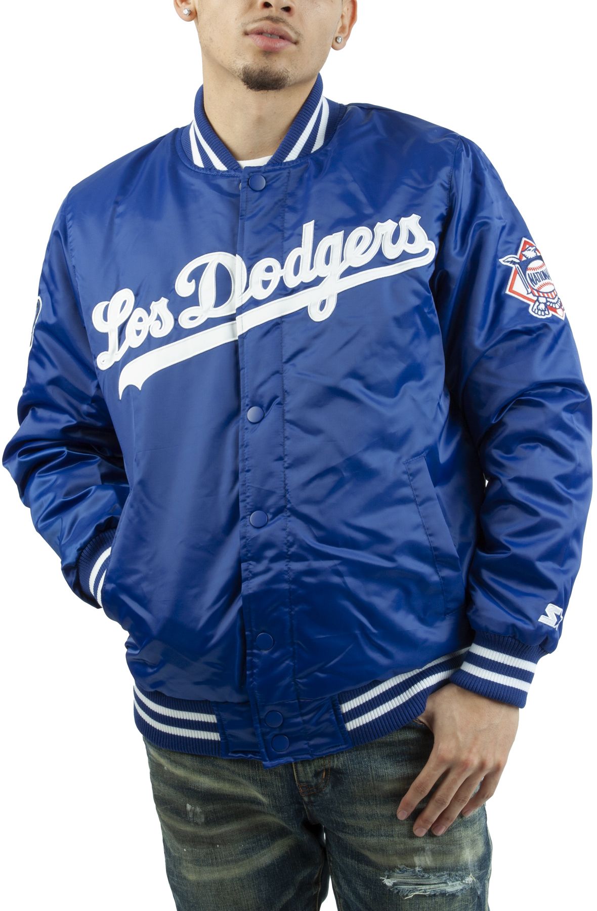 The Ace Dodgers Satin Royal Blue Jacket