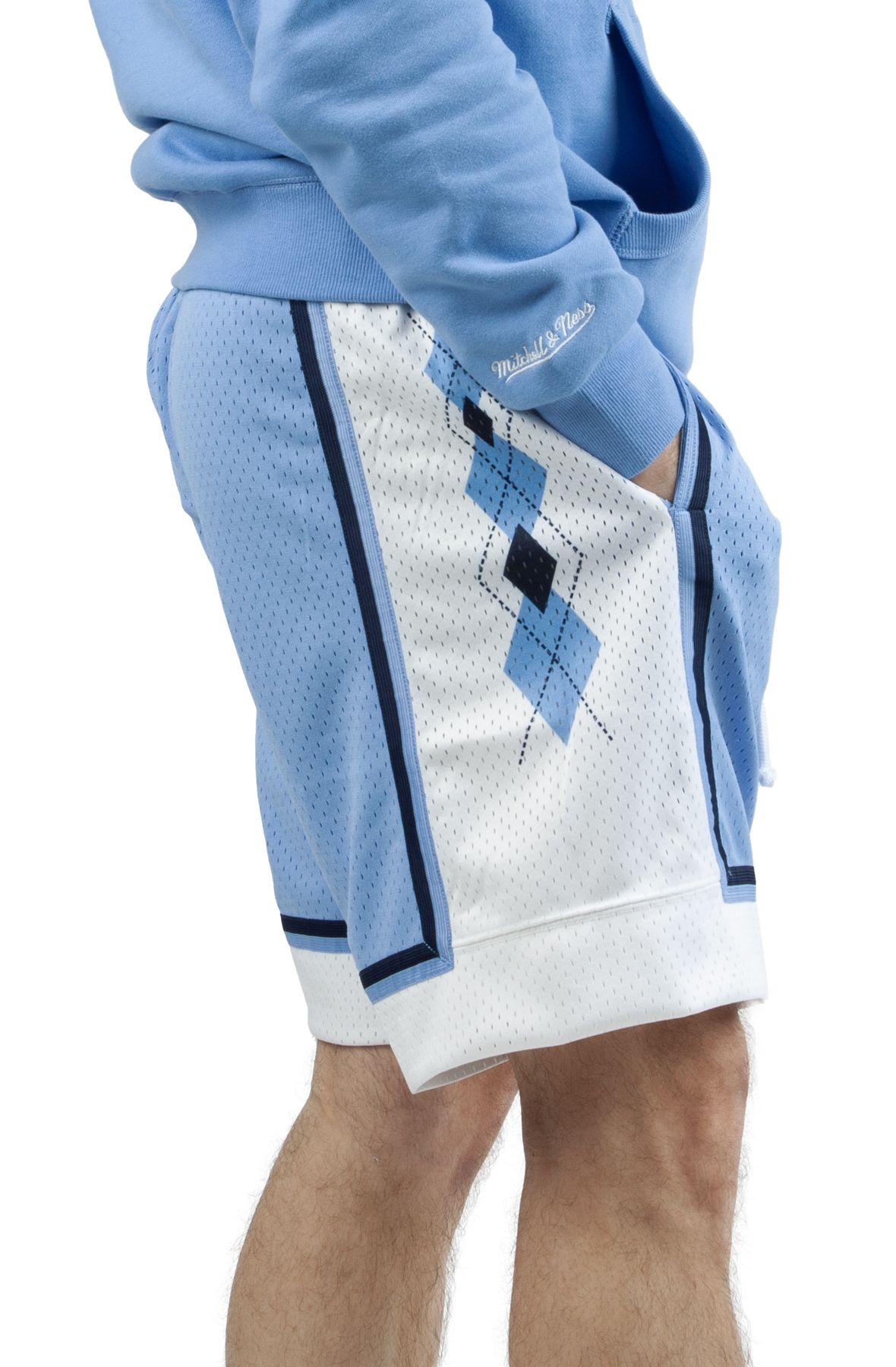 Mitchell & Ness Men's North Carolina Tar Heels Carolina Blue/White 1992 Swingman Shorts, Medium