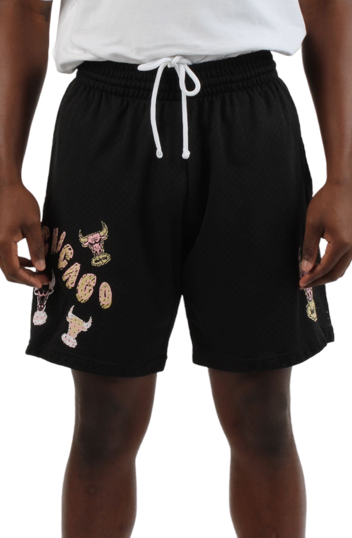 RETRO NBA SUNS COLLEGE STYLE MESH PRINTED BASKETBALL SHORTS