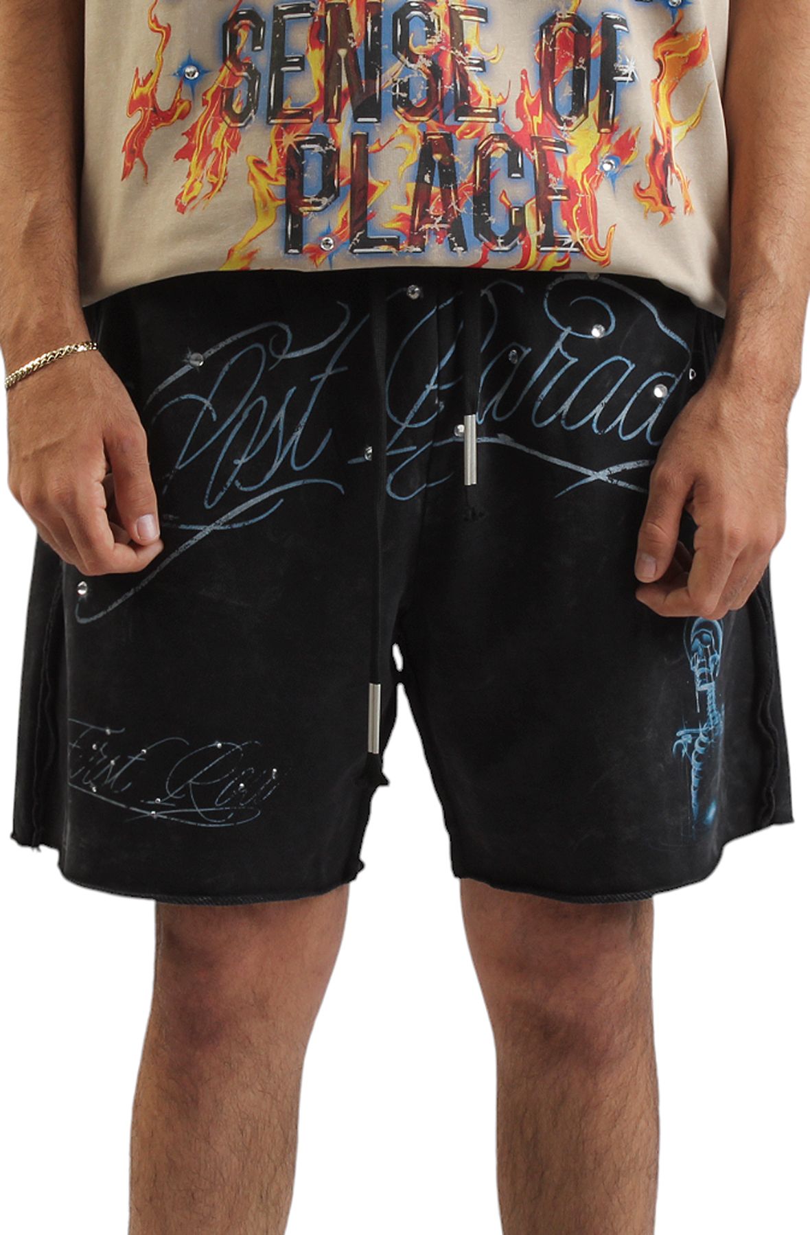 FIRST ROW Lost Paradiso Shorts FRB2575-BLK - Shiekh