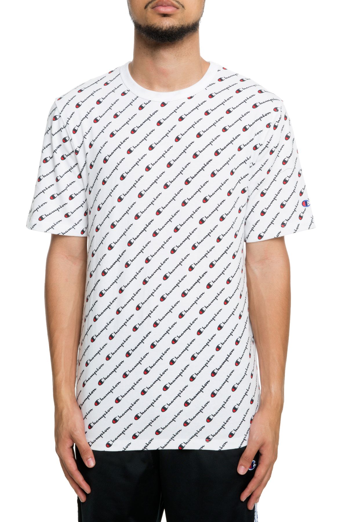 champion all over script tee