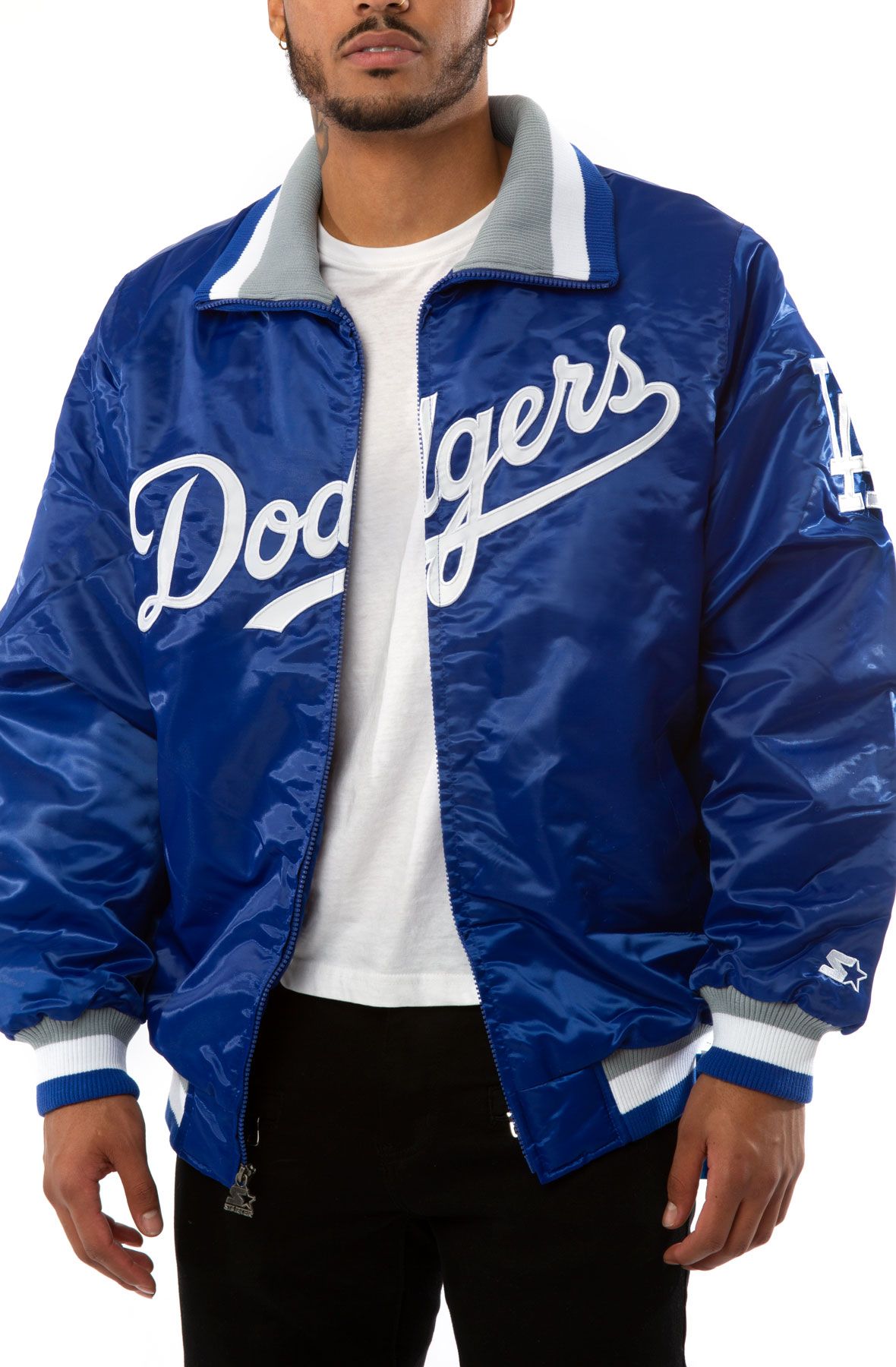 PRO STANDARD Dodgers Blue Denim Varsity Jacket LLD638399-DLN - Shiekh