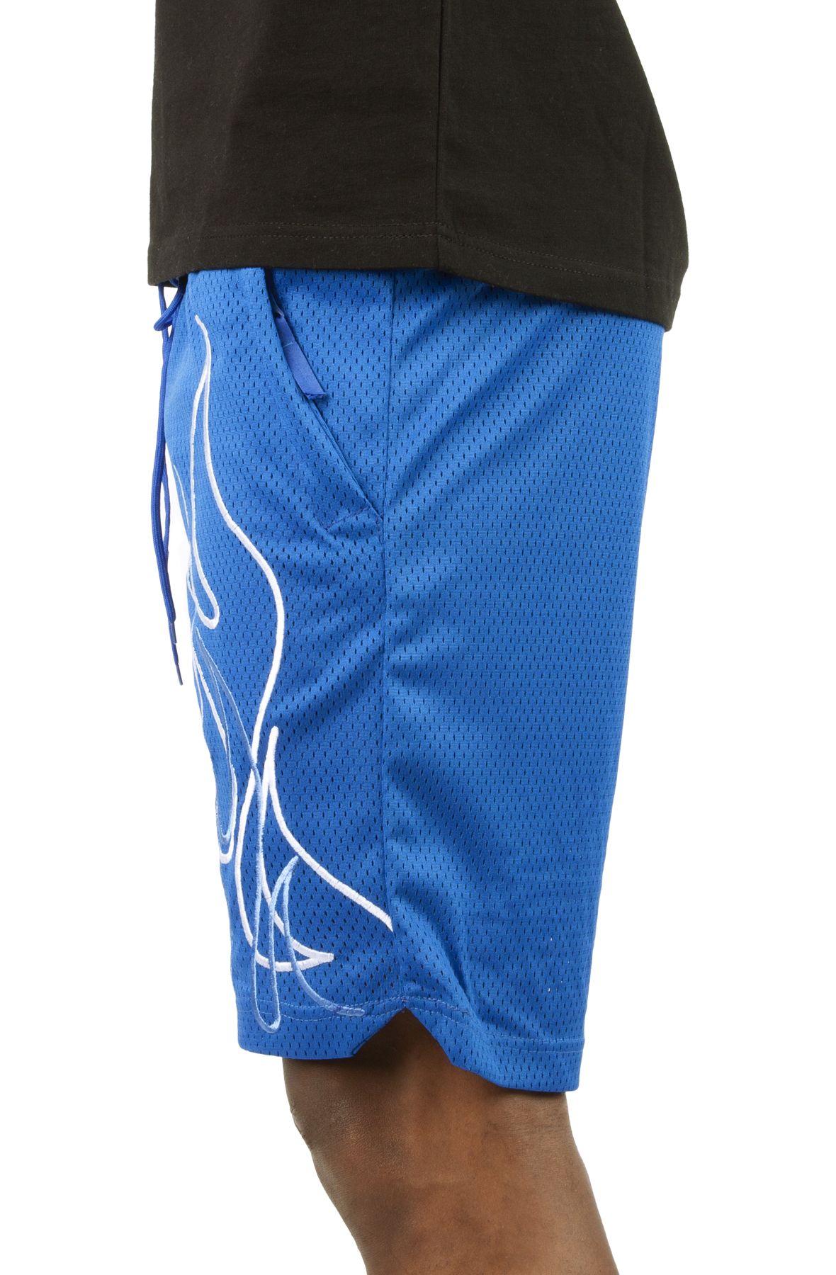 HUDSON Flames Mesh Shorts 308-LIT-BLU - Shiekh