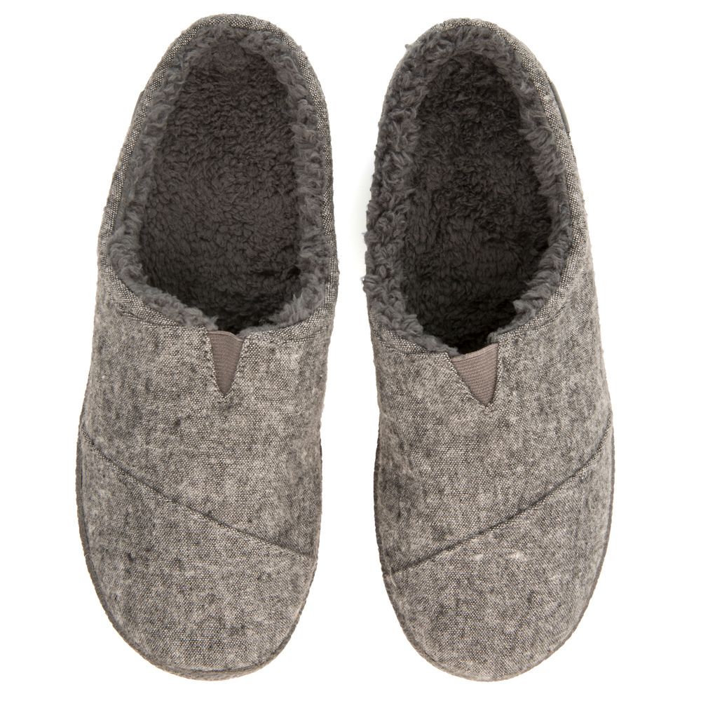 Toms Men\'s Berkeley Slub Loafers - Black and Gray TOMS - Mens Berkely Slippers, 13 UK, Black Herringbone  main image 3