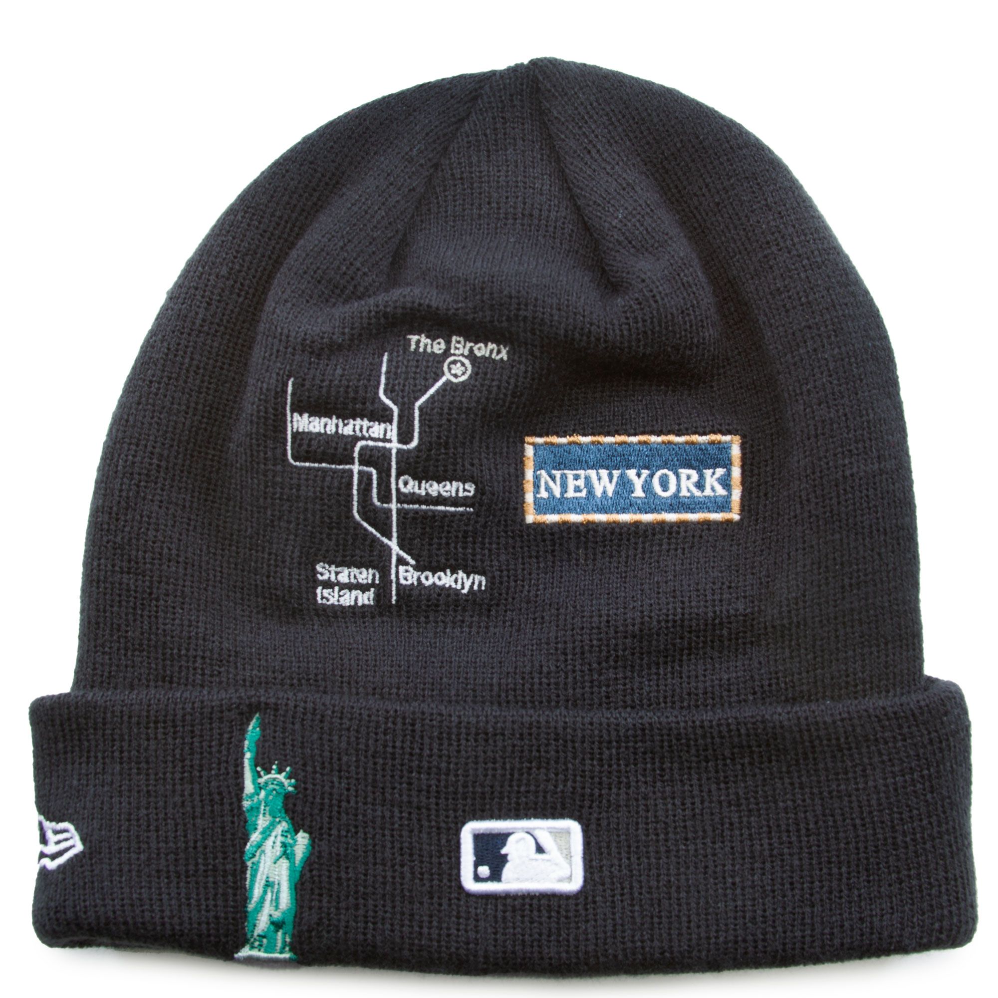 Shop New Era New York Giants City Transit Knit Beanie 60224737 black