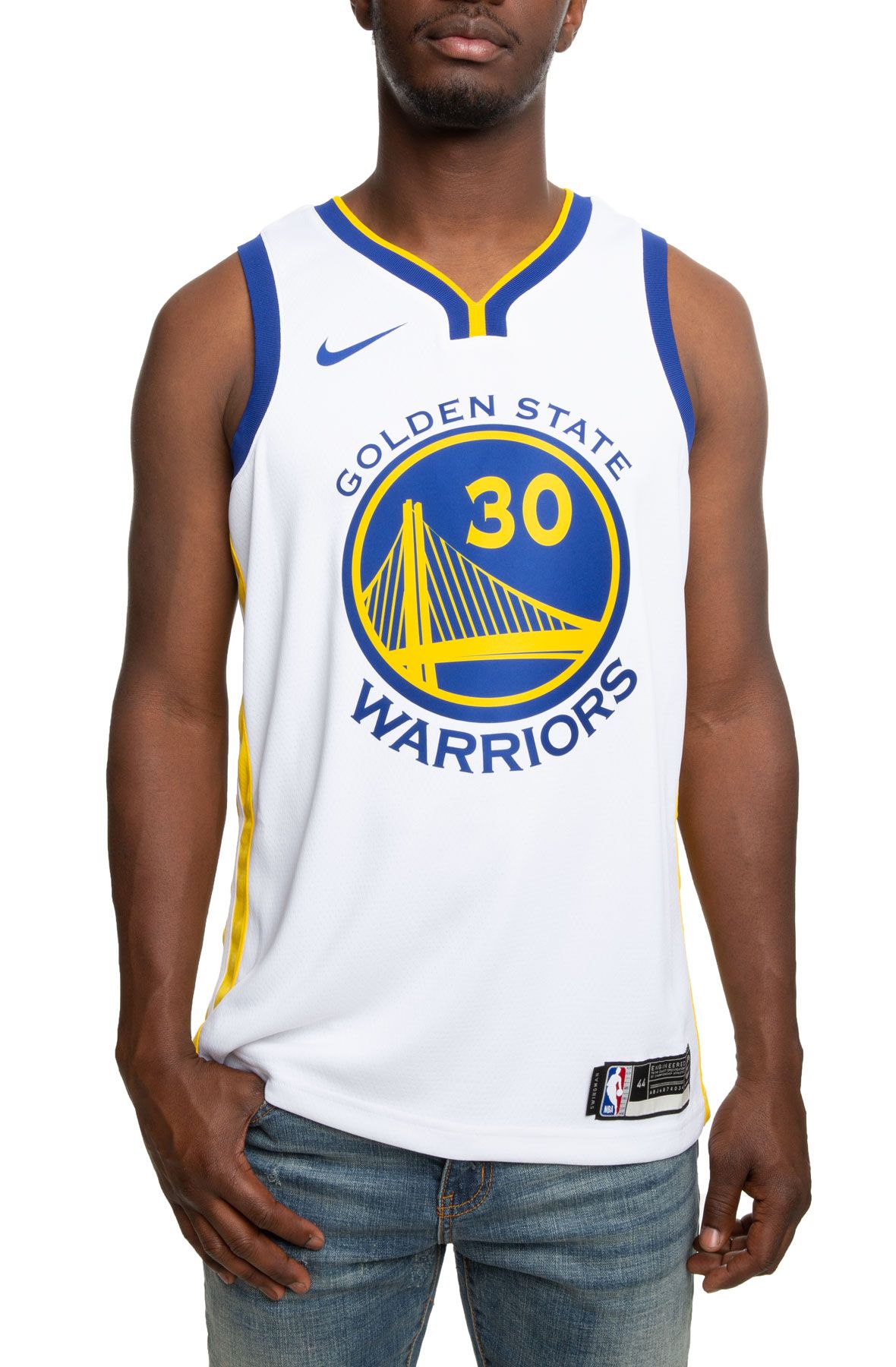 Men's Golden State Warriors Stephen Curry Nike White MVP Swingman