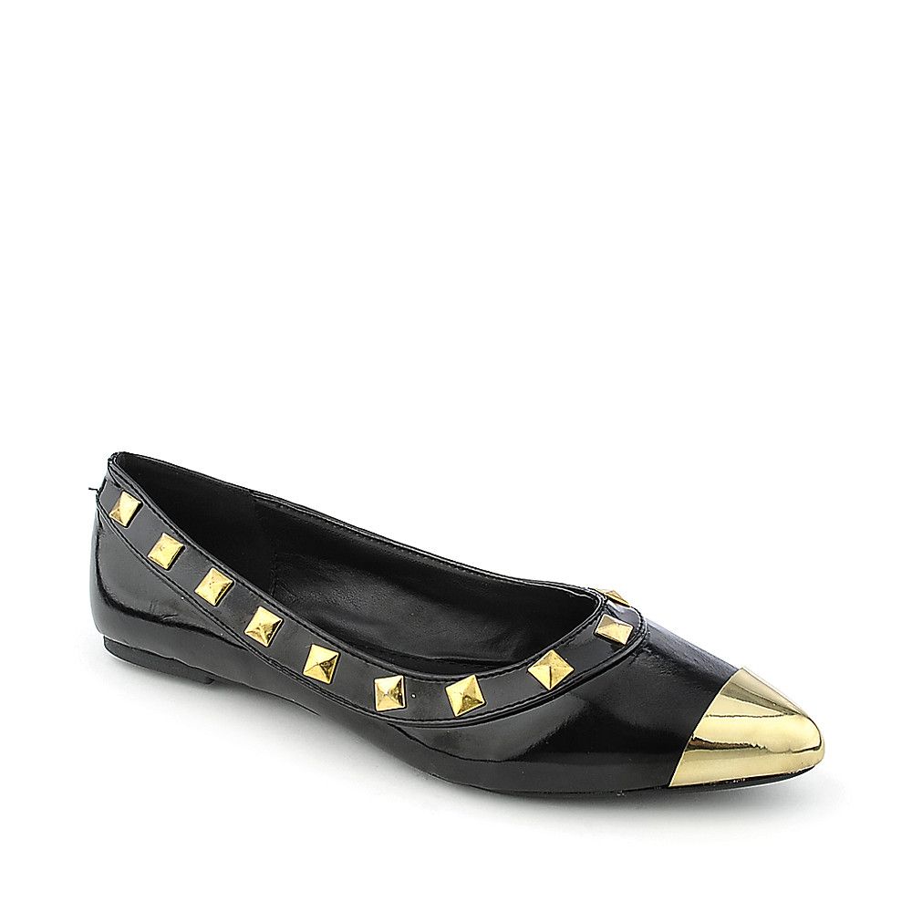 SHIEKH 066 Slip On Dress Shoe 066/BLK PU/GLD Shiekh