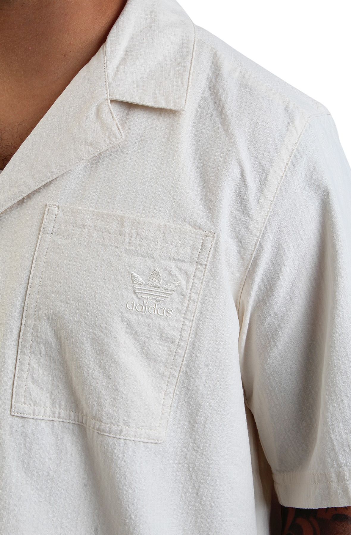 ADIDAS Essentials Seersucker Short Sleeve Shirt JD2456 - Shiekh