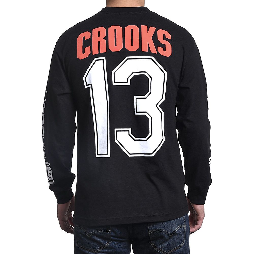 CROOKS & CASTLES Men's Long Sleeve Shirt Crooks Standard C1580105/BLK ...