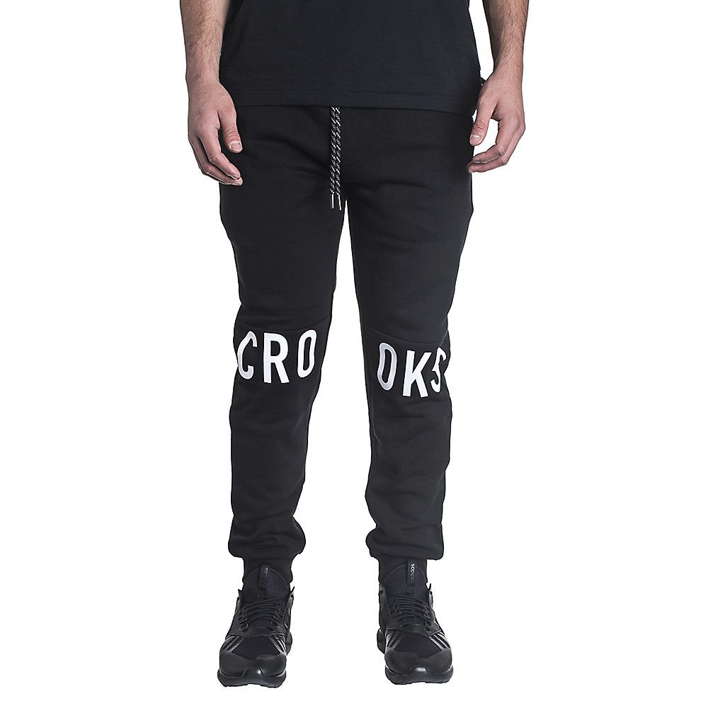 CROOKS & CASTLES Men's Jogger Pants Split I1580608/BLK - Shiekh