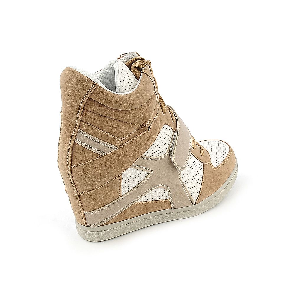 LEGEND Women's Wedge Sneaker Sparkle-01A SPARKLE-01A/CAM Shiekh