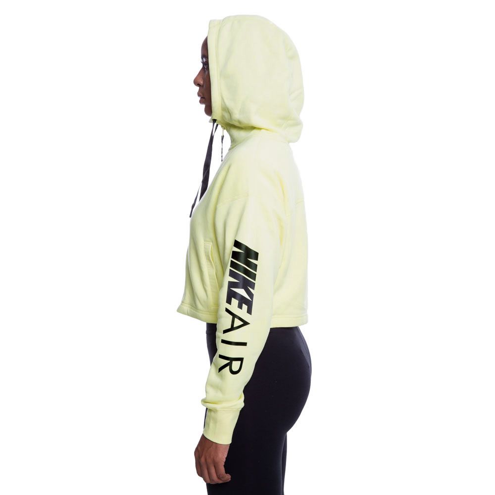 women's nike air full zip cropped fleece hoodie