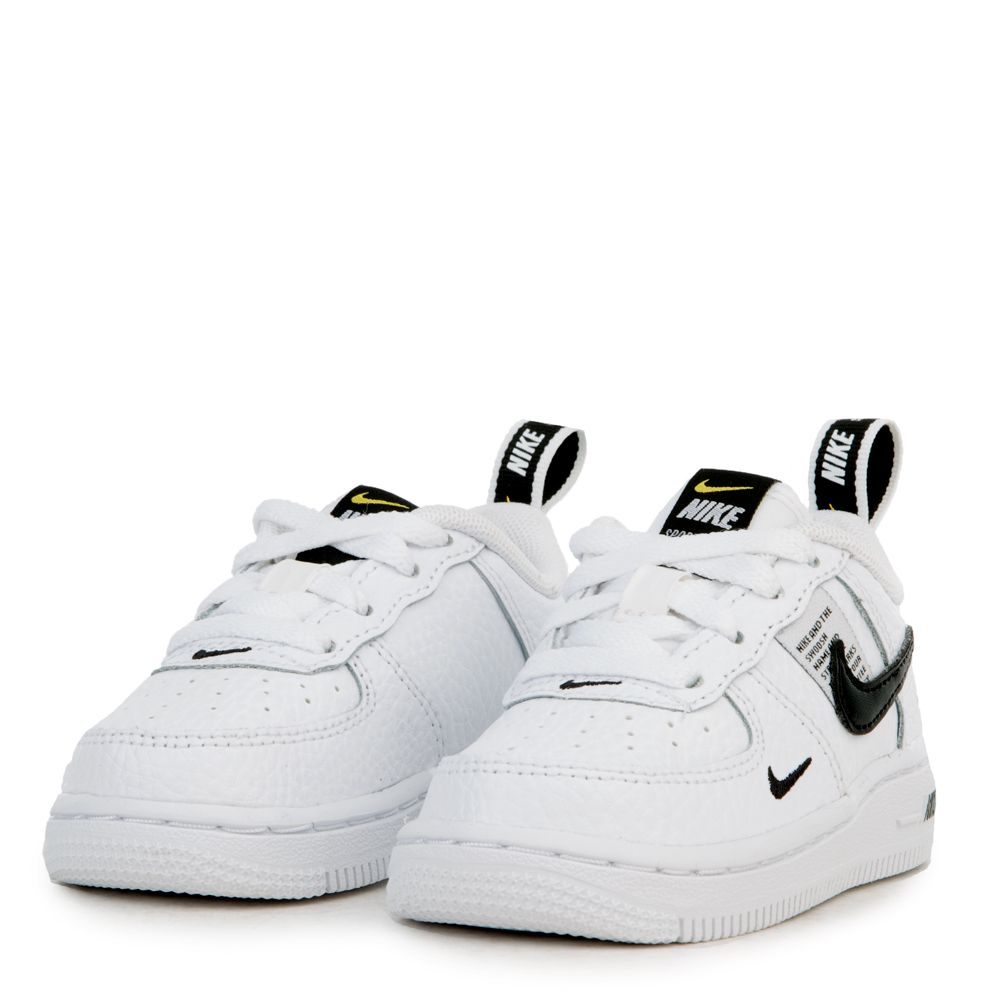 Nike Athletic Baby Shoes Size 2C Air Force 1 LV8 Utility TD AV4273-100  Blk/Wht