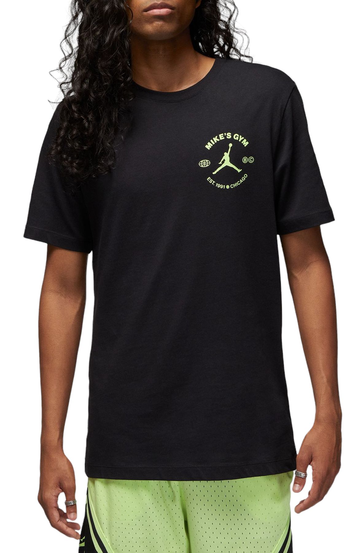 Nike Men's Dri-Fit Sportswear Logo Short Sleeve T Shirt (Small, Light  Liquid Lime)