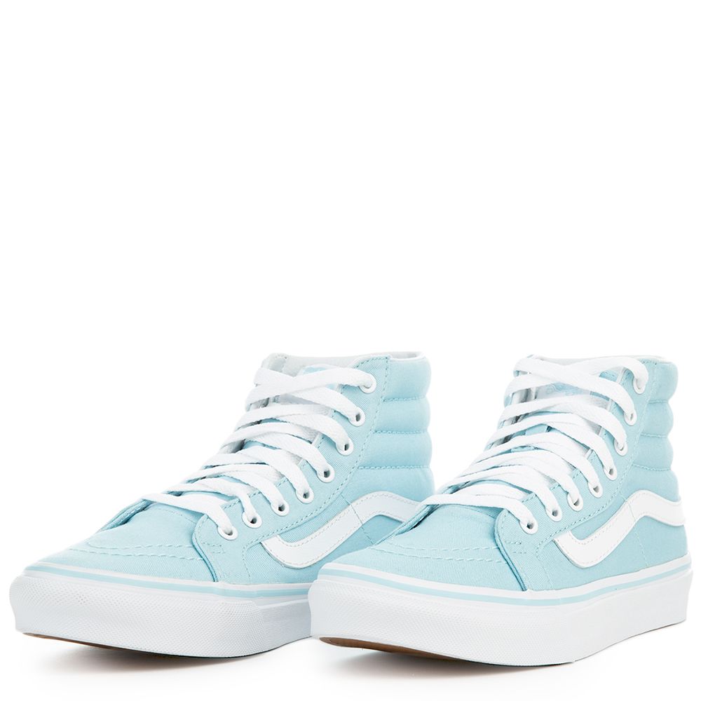 Baby Blue Blue High Top Vans Womens VANS WOMEN'S SK8-HI SLIM