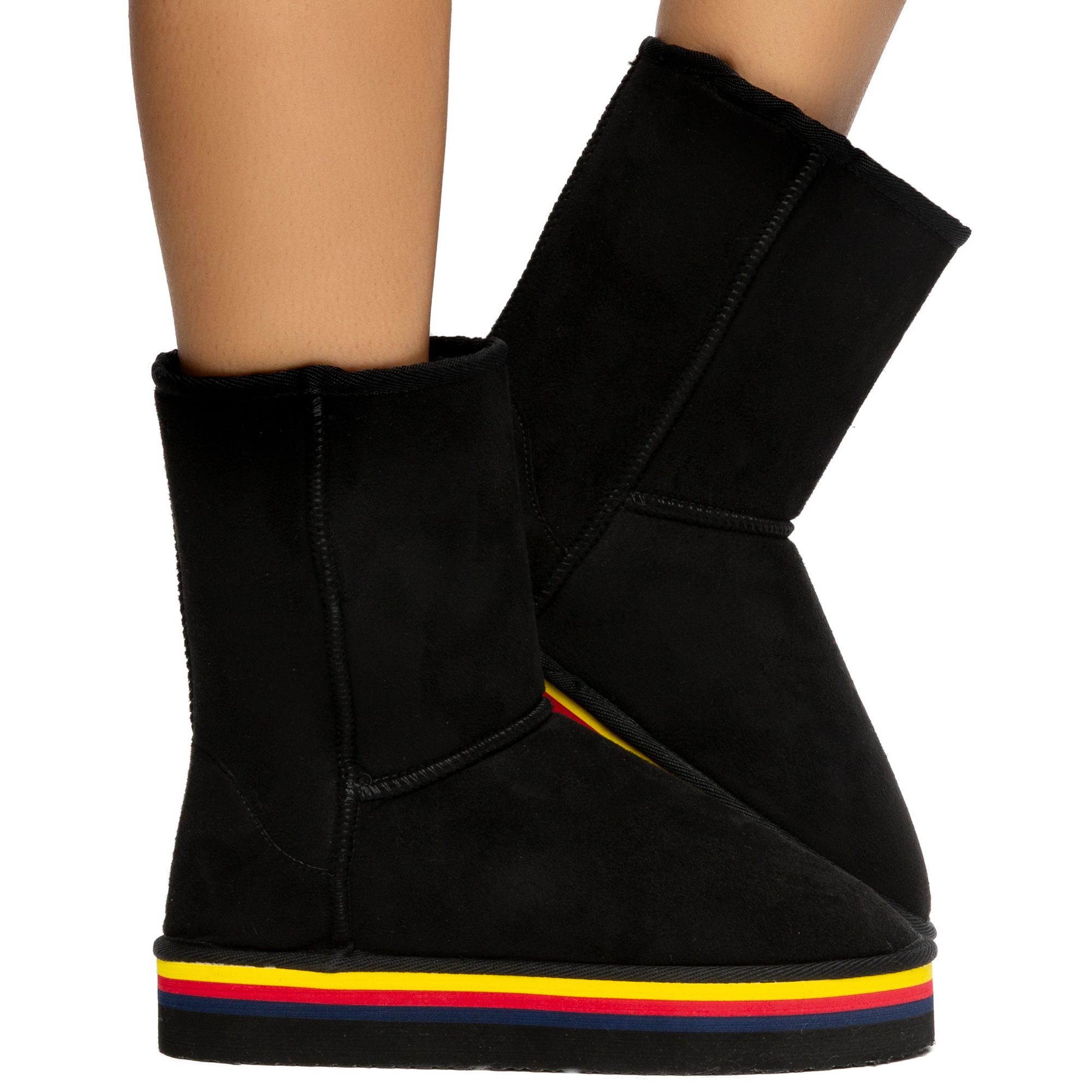 schuh amy mid heeled ankle boot with zip in black