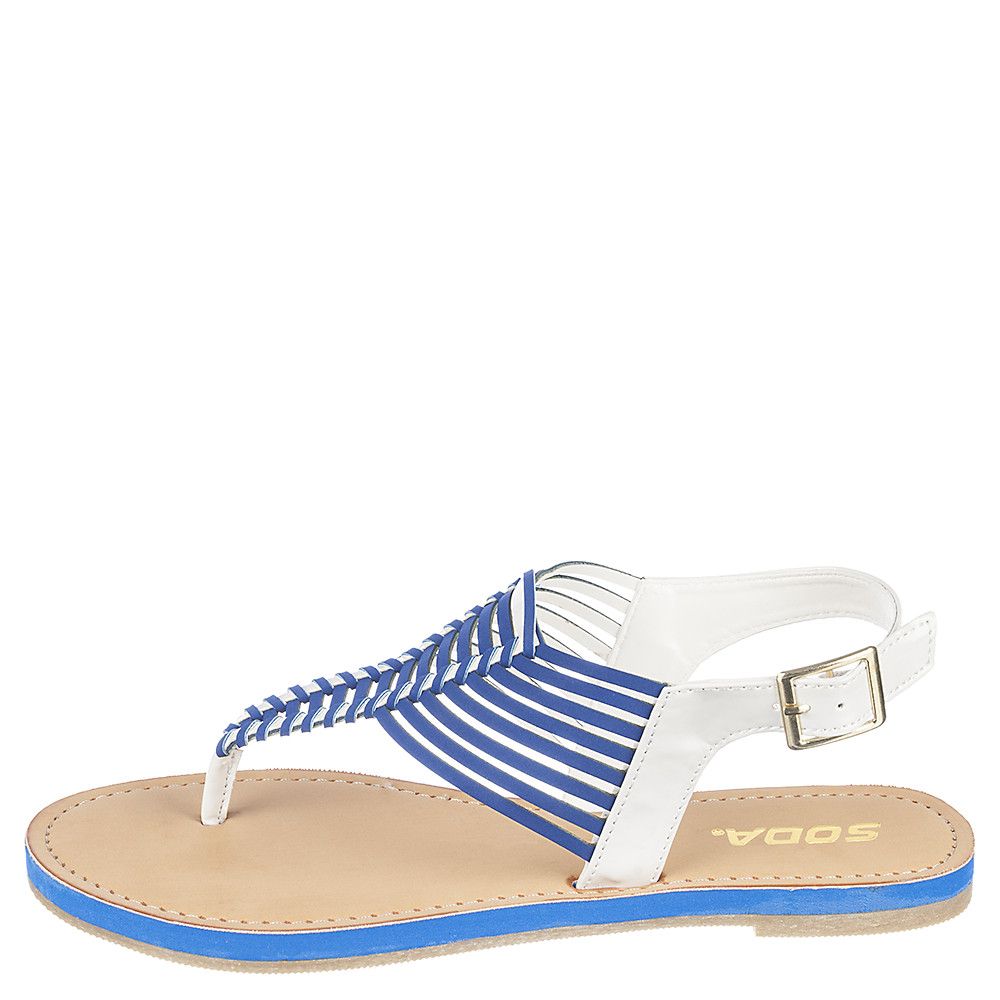 SODA Jeset-S Thong Sandal FD JESET-S/WHT/R-BLUET - Shiekh