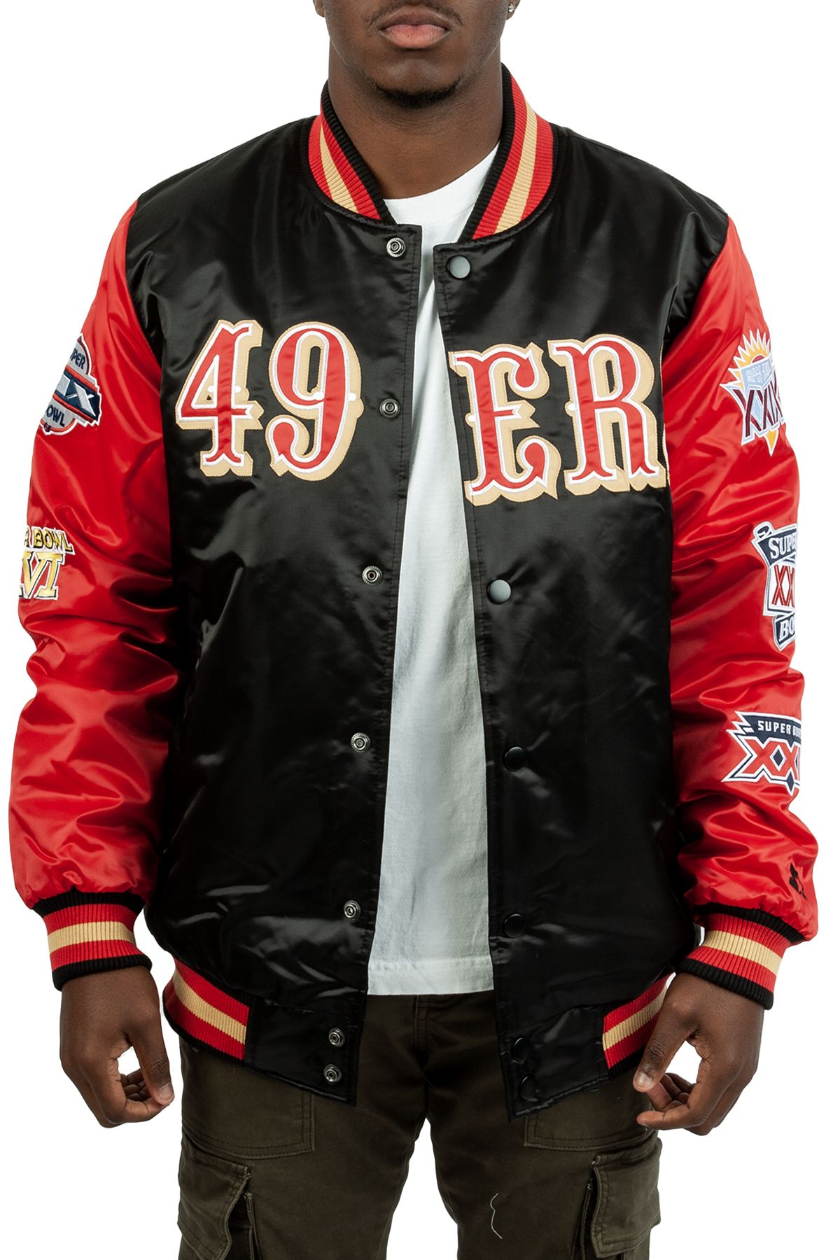 SF 49ers Super Bowl 5x Champions Varsity Jacket