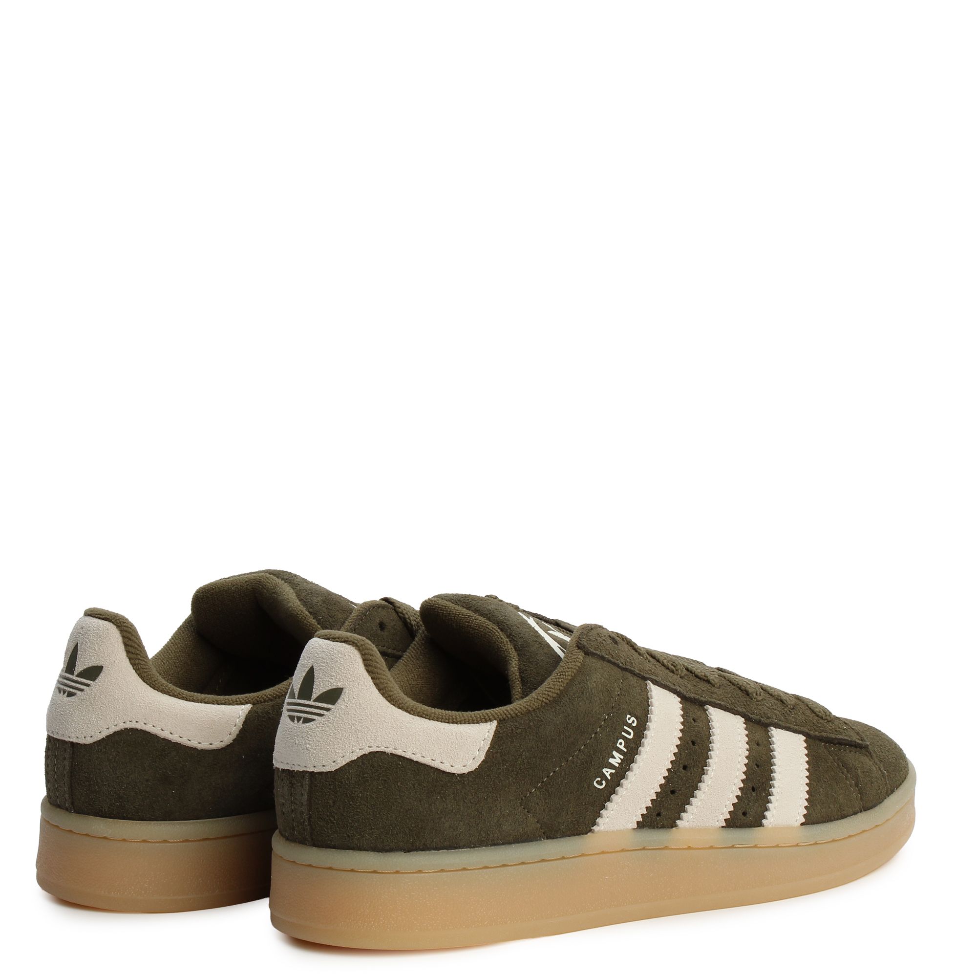 adidas Campus 00s Shoes - Men's - Medium Dark Khaki / Off White / Gum - 7.5