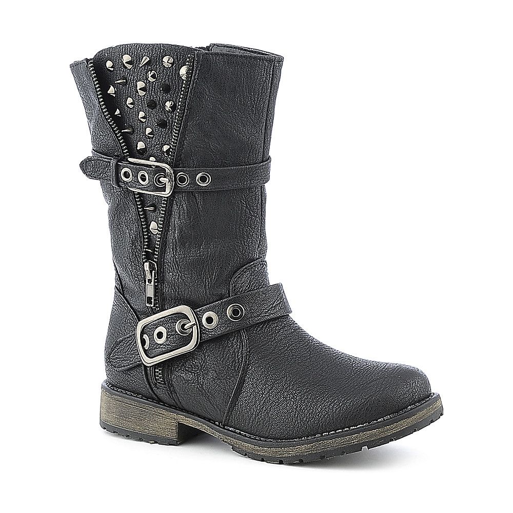 black rocker boots