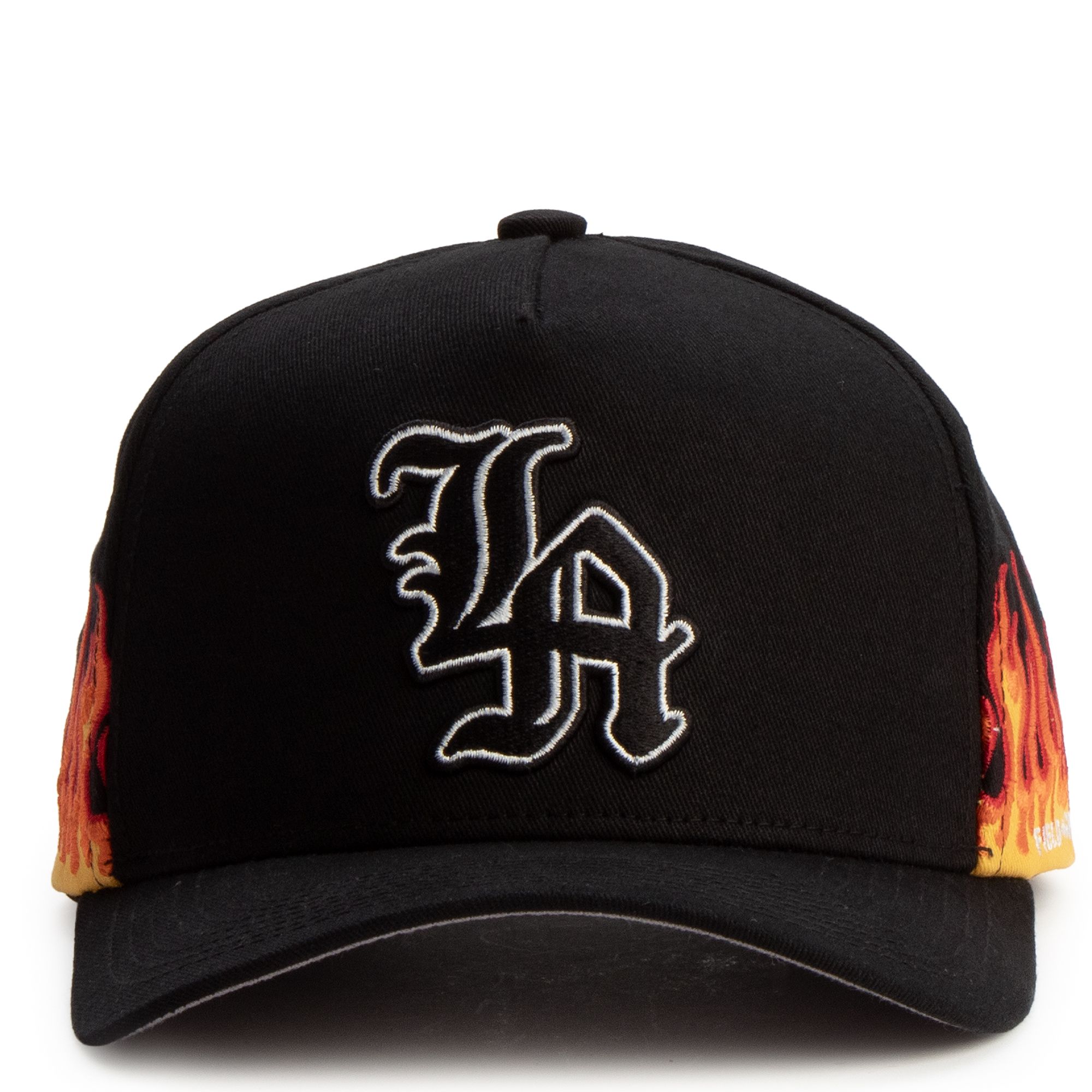 FIELD GRADE LA Gothic Flames Twill Trucker Hat 1005366 - Shiekh