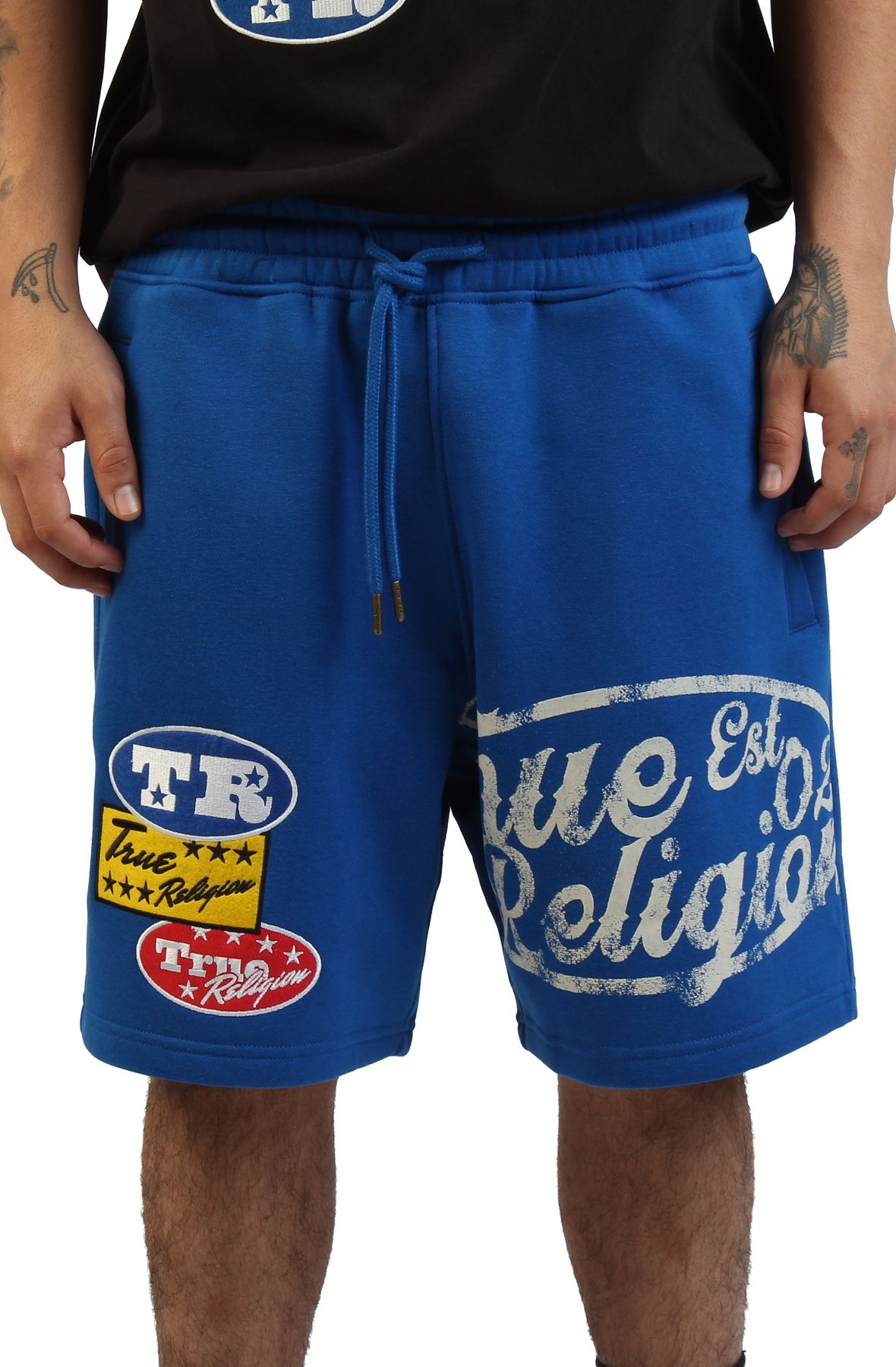 TRUE RELIGION Logo Patch Sweatshort 110239-4501 - Shiekh