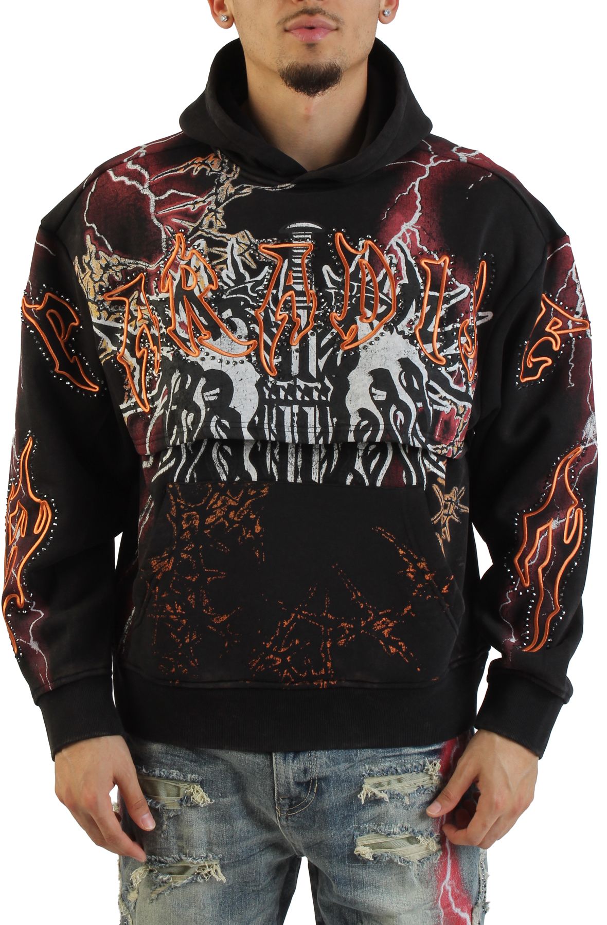 SMOKE RISE Paradise Lightning Hoodie FO25567SK-BLK - Shiekh