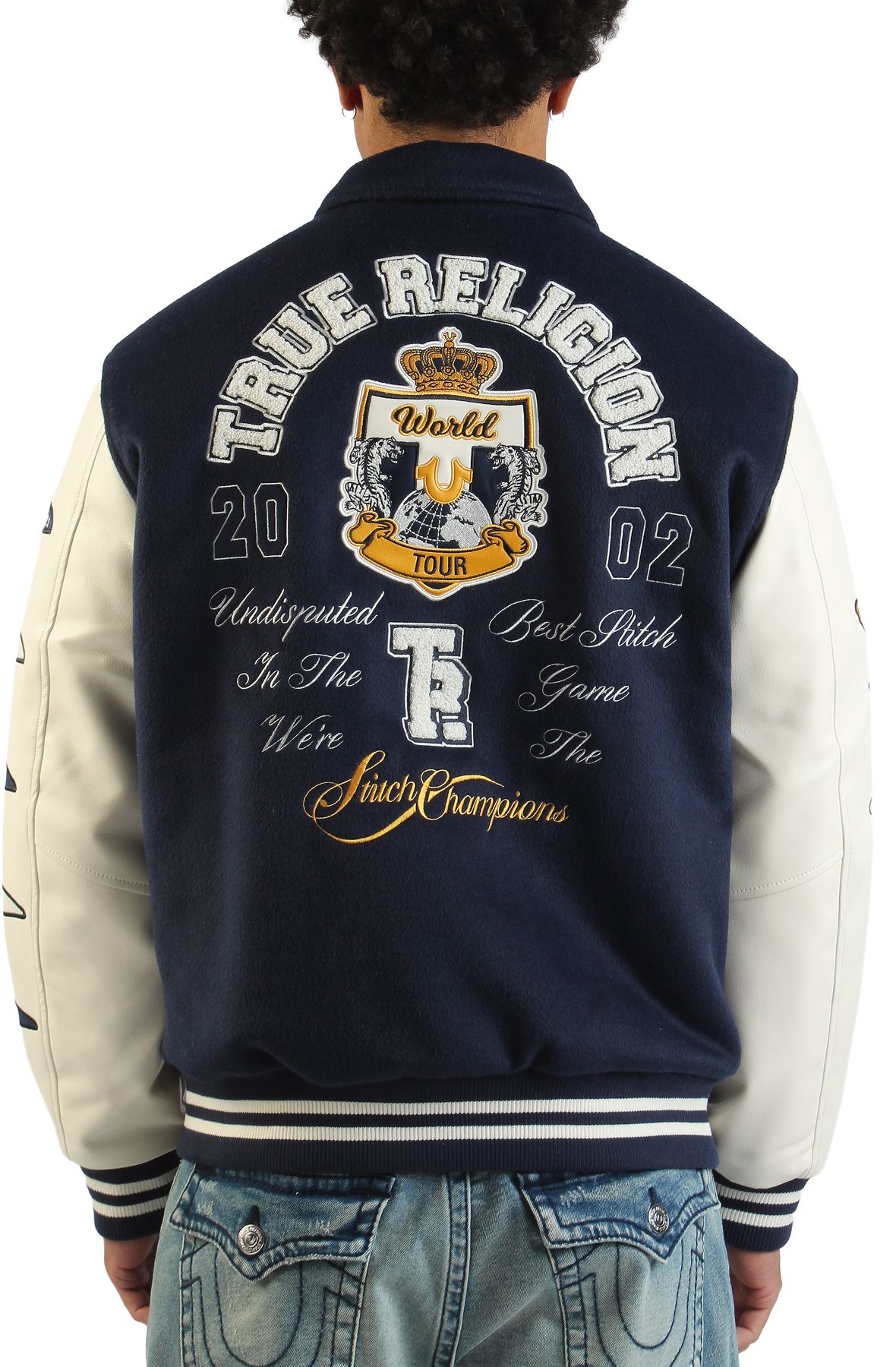TRUE RELIGION Crest Wool Varsity Jacket 110100-4862 - Shiekh