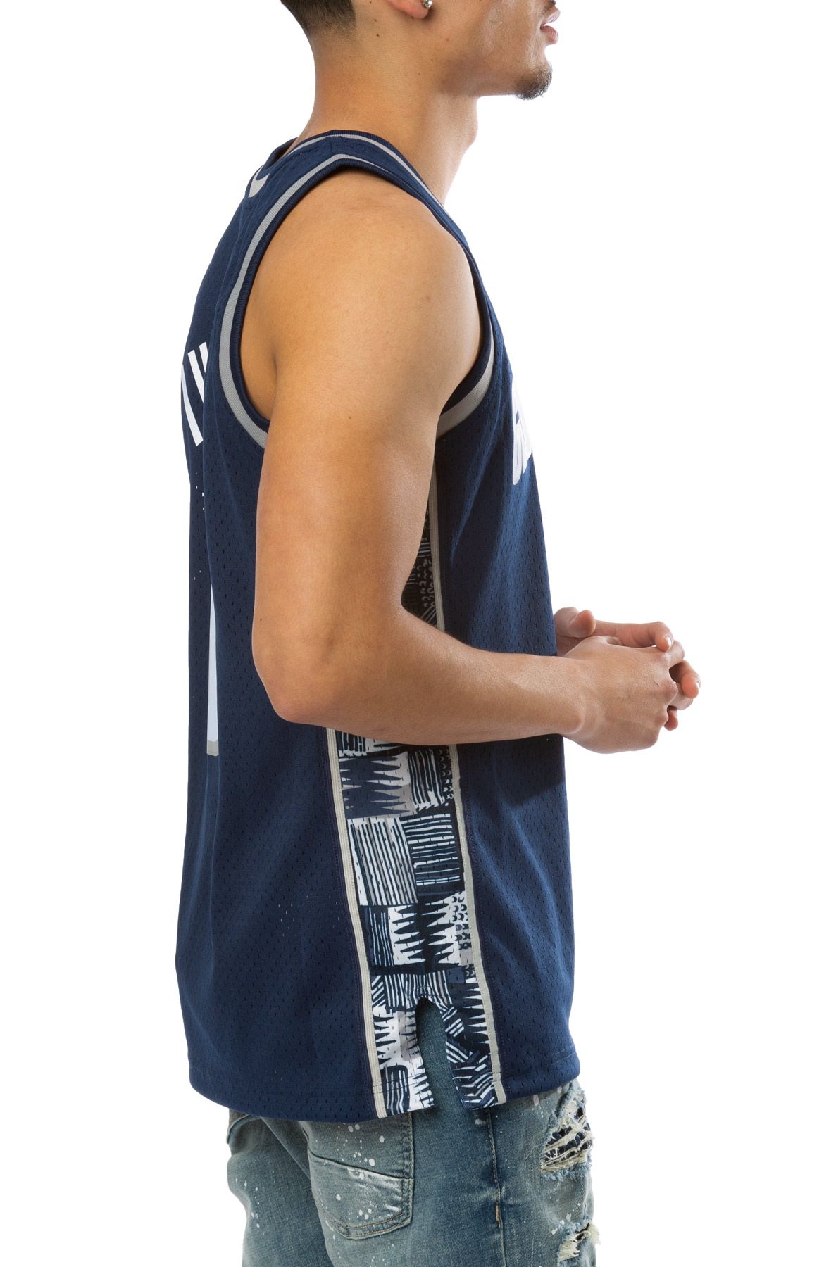 e town ジョージタウン セットアップ Mitchell & Ness Mens Allen Iverson Georgetown University