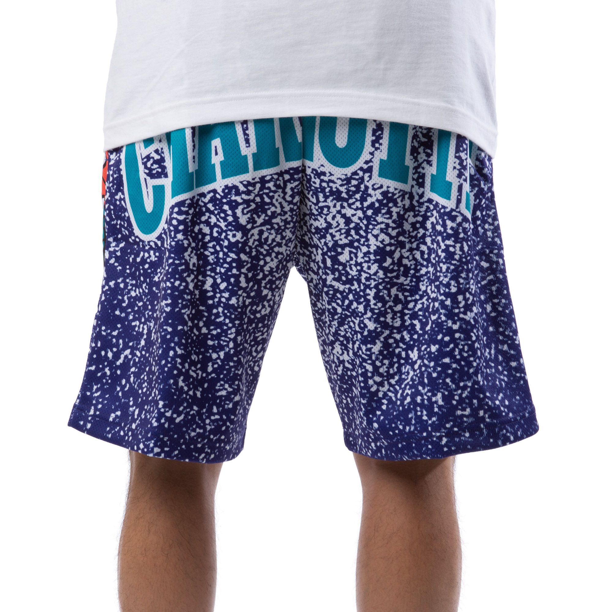 Men's Mitchell & Ness Teal/Purple Charlotte Hornets Jumbotron 3.0 Shorts