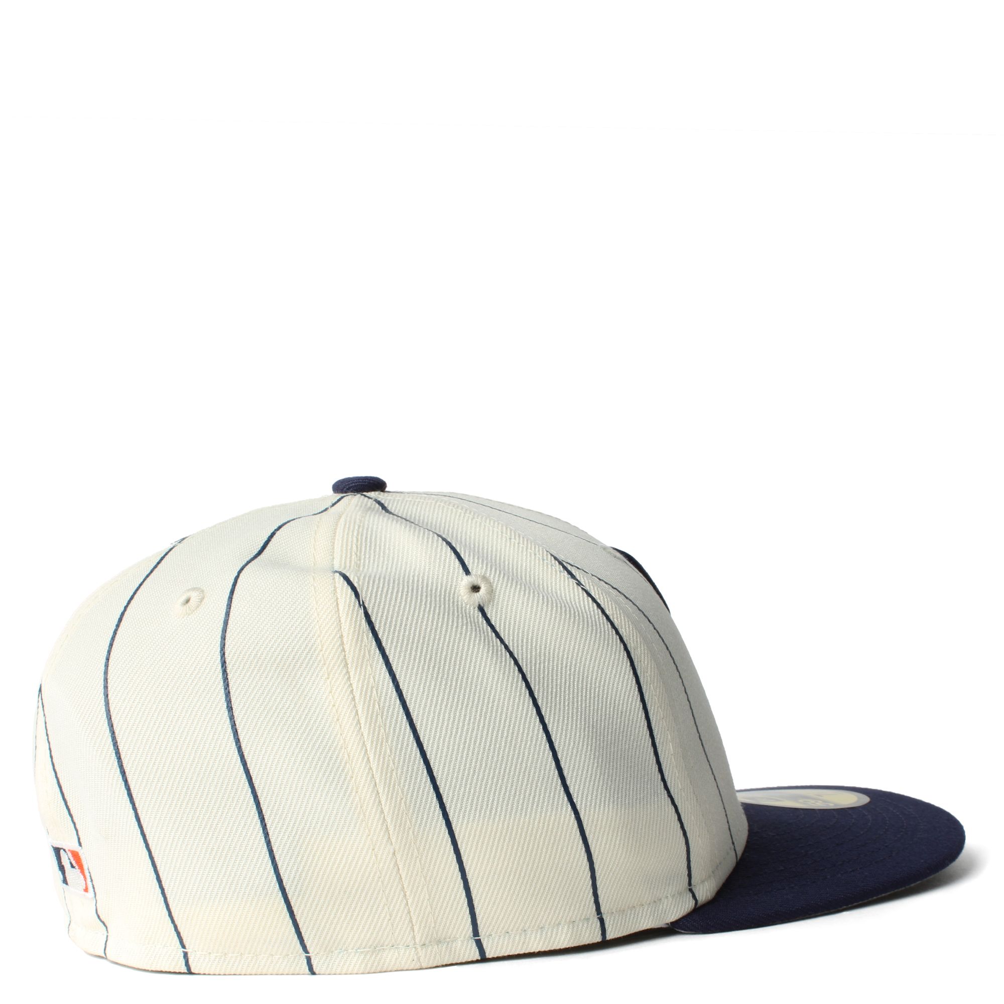 New York Yankees PINSTRIPE Brown-White Fitted Hat by New Era