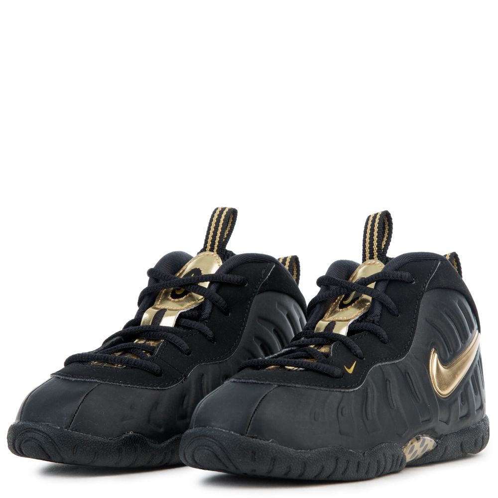 nike little posite pro black and gold