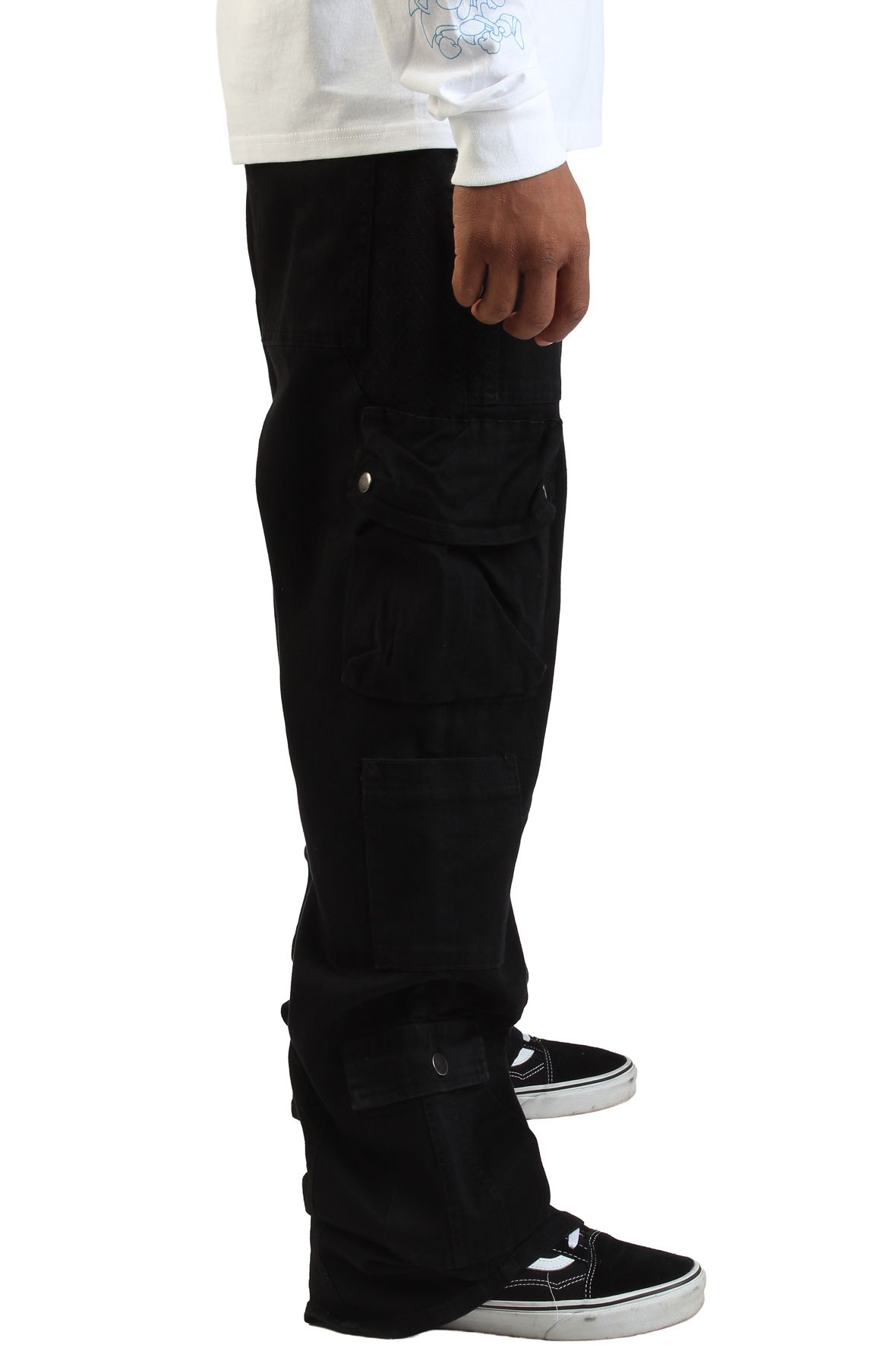 HIGH CALIBER Silvan Multi Stacked Cargo Pants C13997-BLK - Shiekh