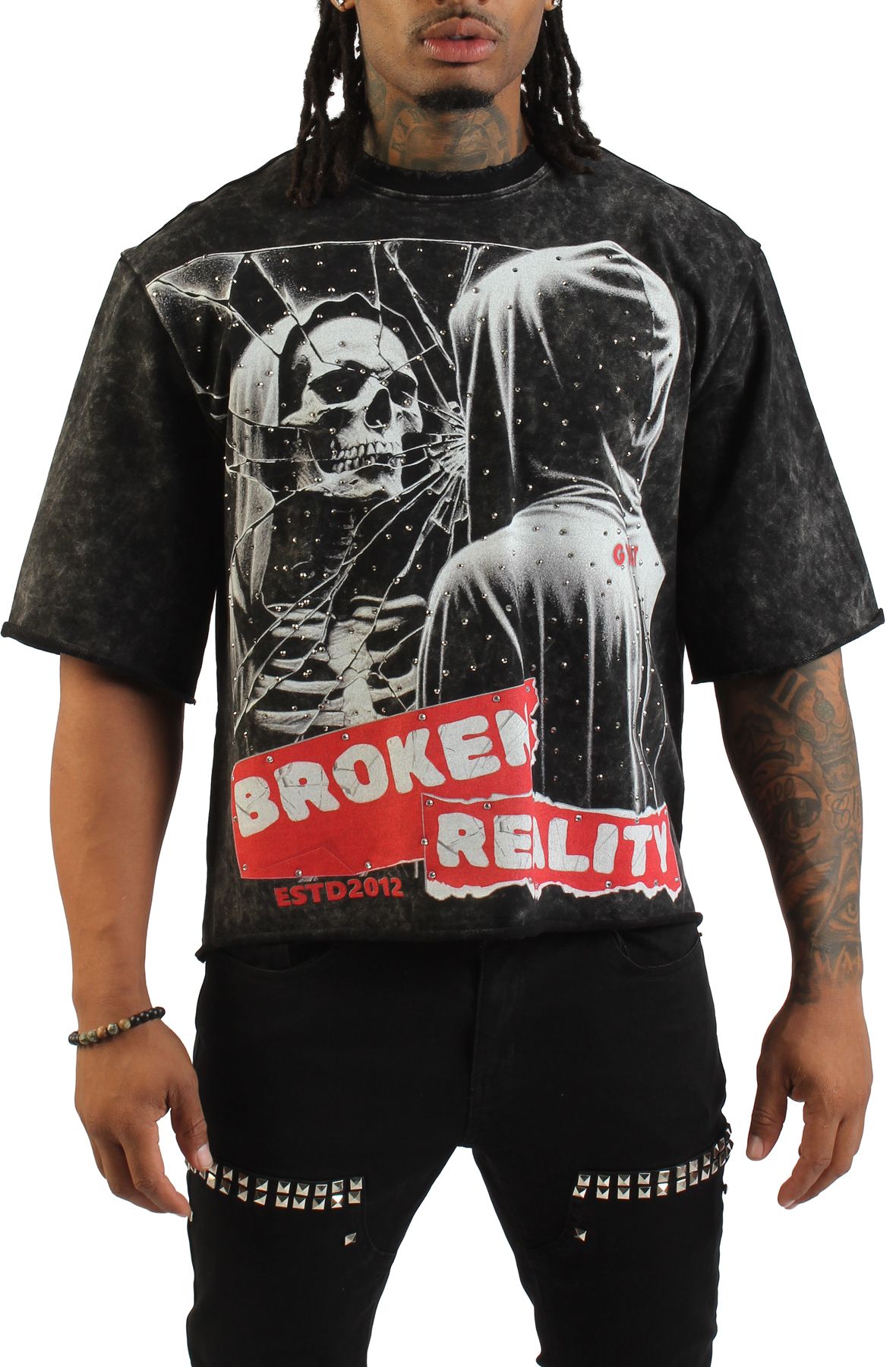 G rap、new west セット G WEST Between 2 Worlds T-Shirt RHDSVN25T9360-BLK - Shiekh