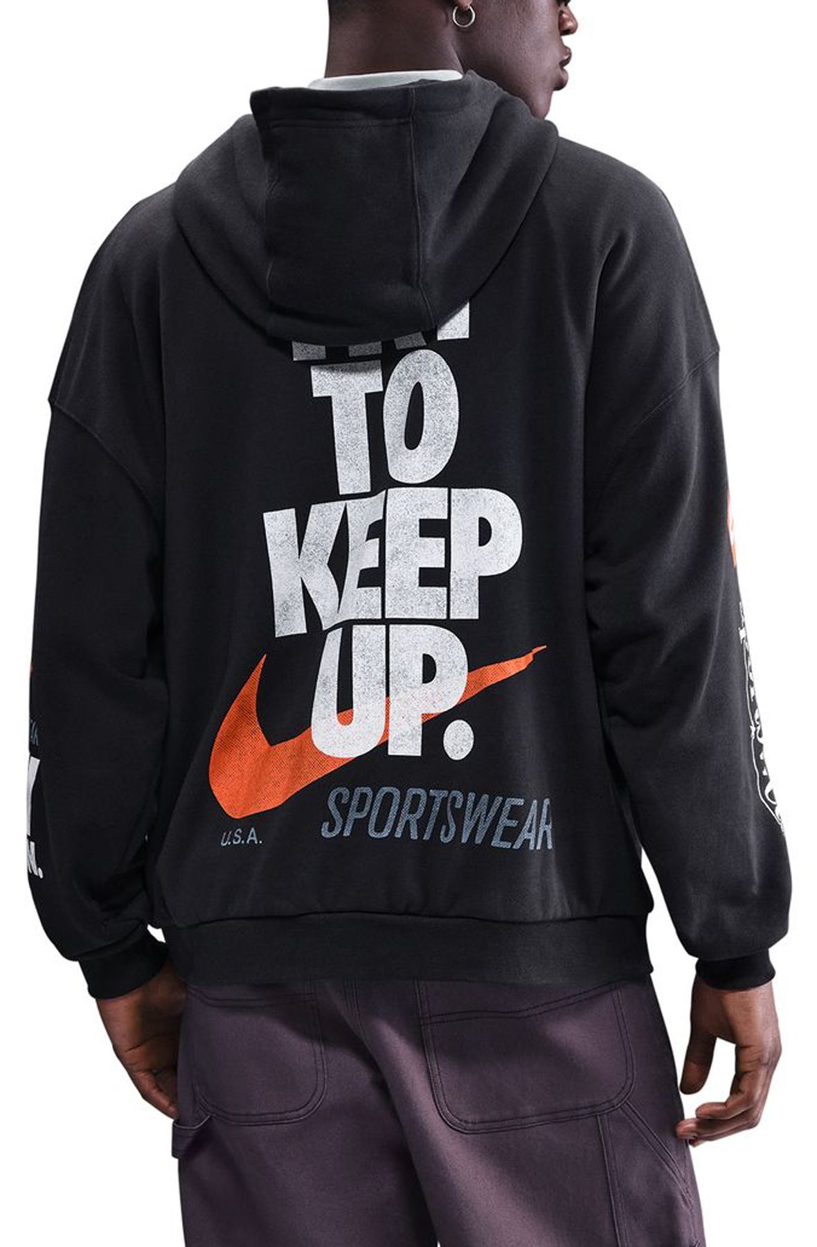 NIKE Oversized French Terry Pullover Hoodie IB8257 045 - Shiekh