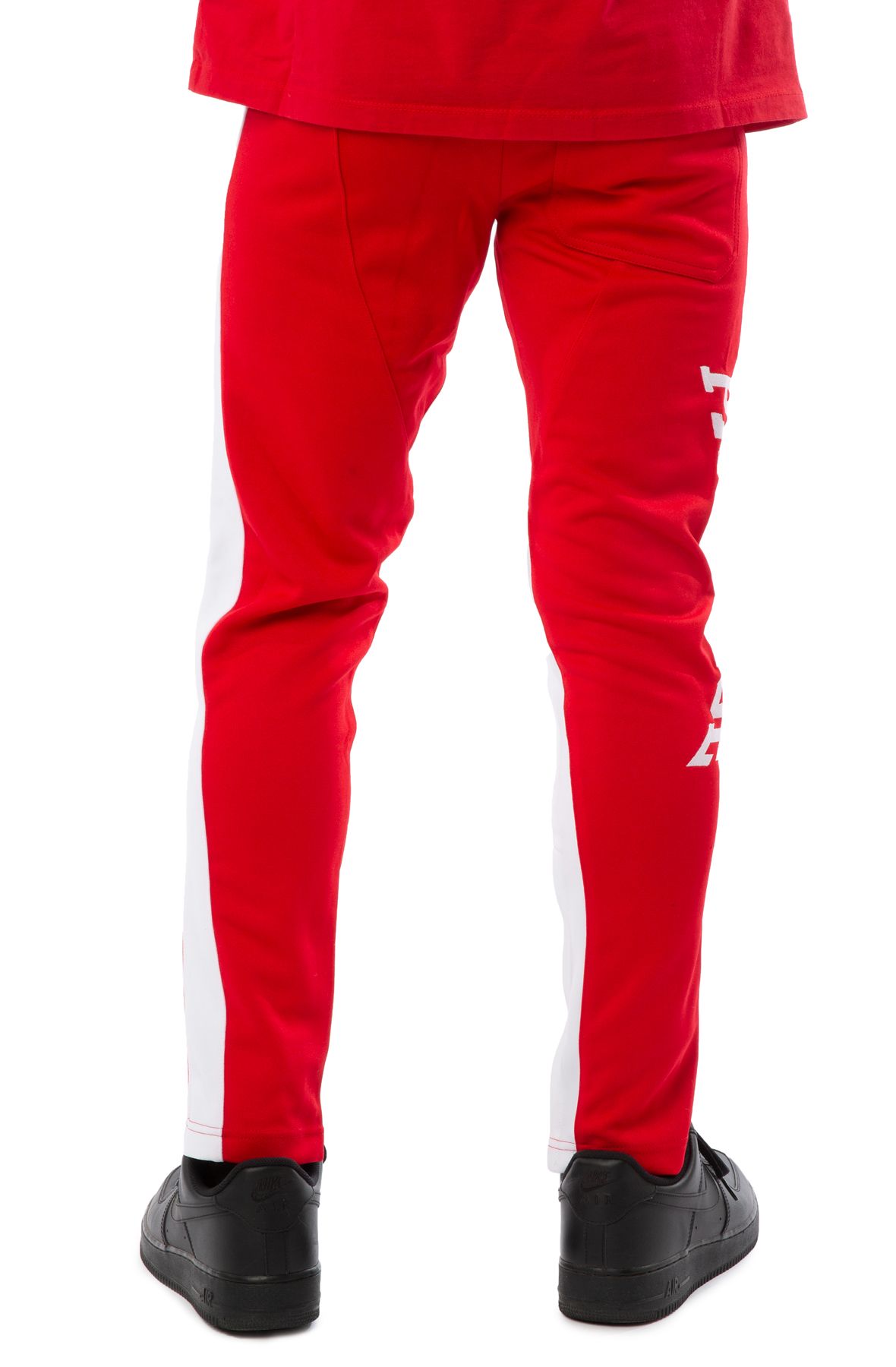 SR SPORT TRACK PANTS- RED/WHITE