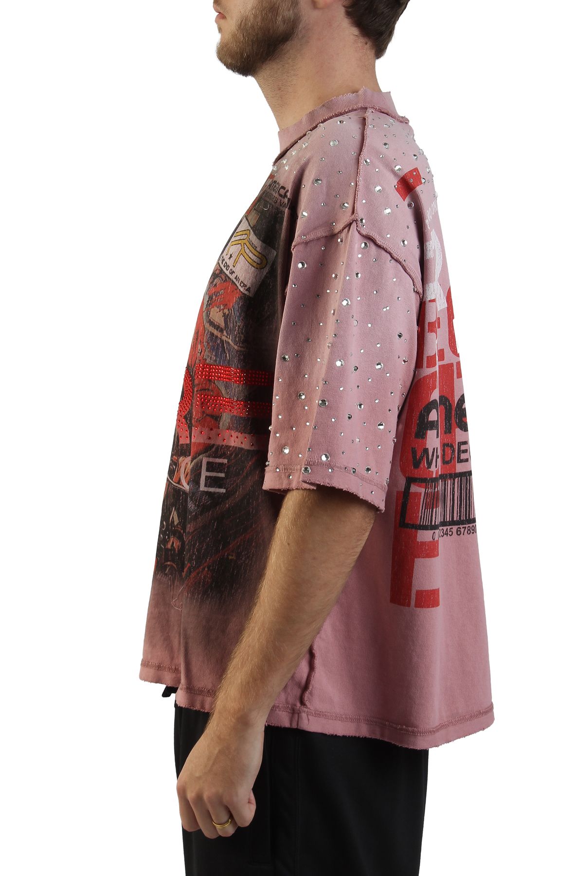 RARE PEACE Beginning of the End Layered T-Shirt RT6016-PINK - Shiekh