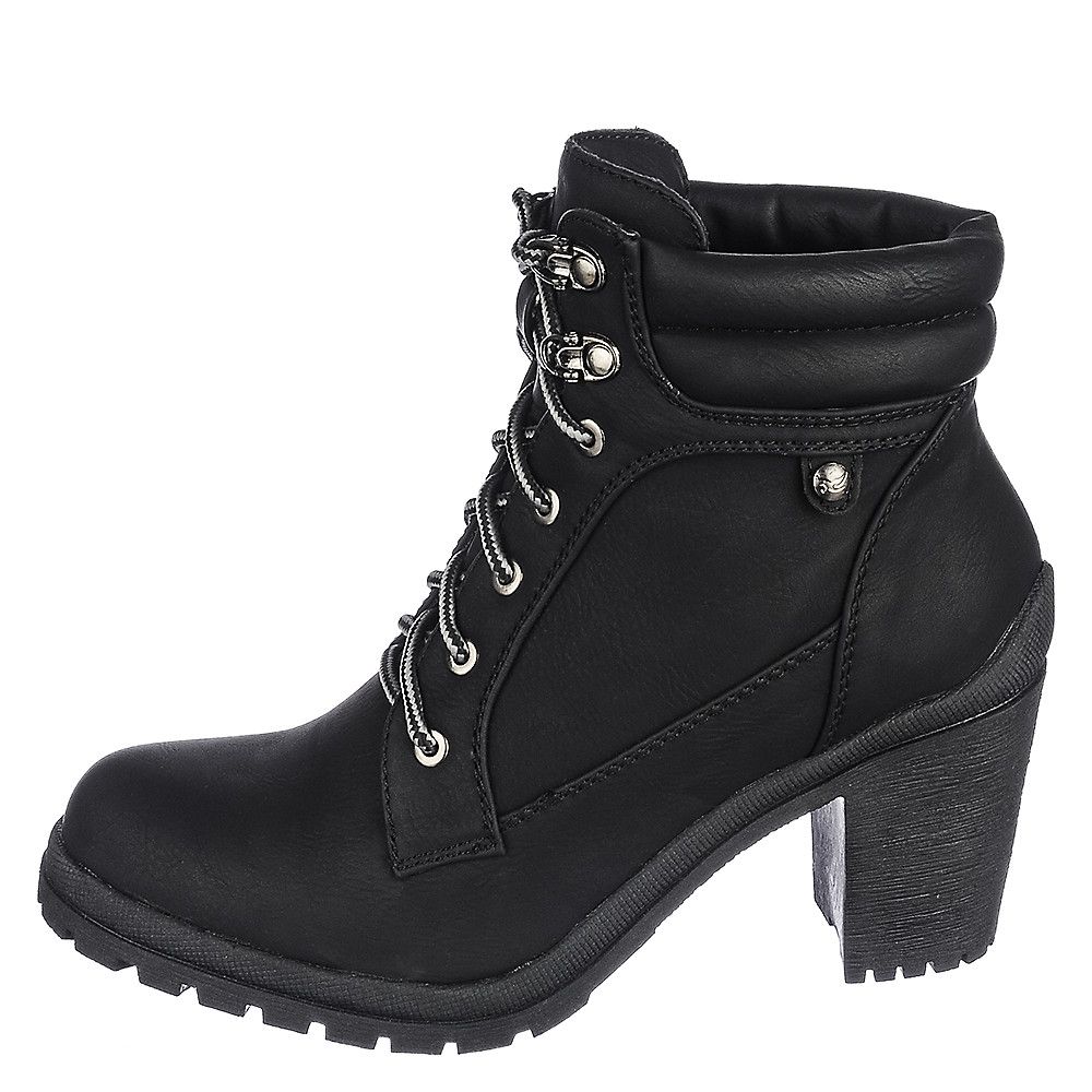 SHIEKH Women's Low Heel Ankle Boot Hanson-1 HANSON-1/BLK - Shiekh