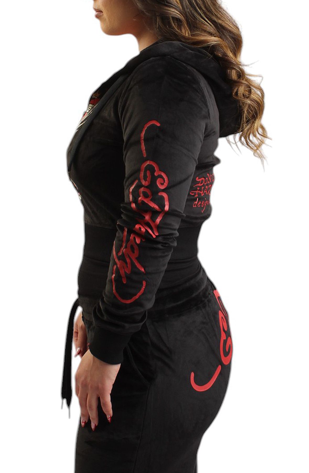 ED HARDY NYC SKULL VELOUR ZIP EHW1807-1 - Shiekh